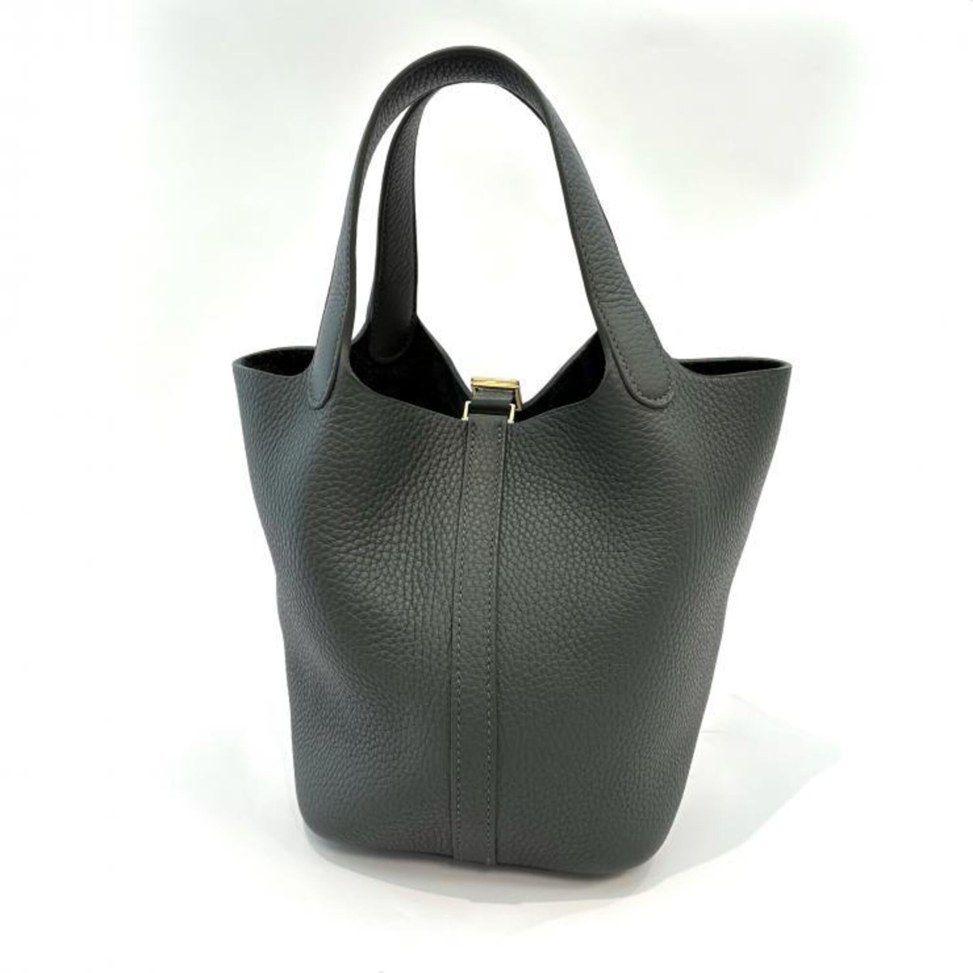 Hermes Green Taurillon Clemence Leather Handbag (Pre-Owned)