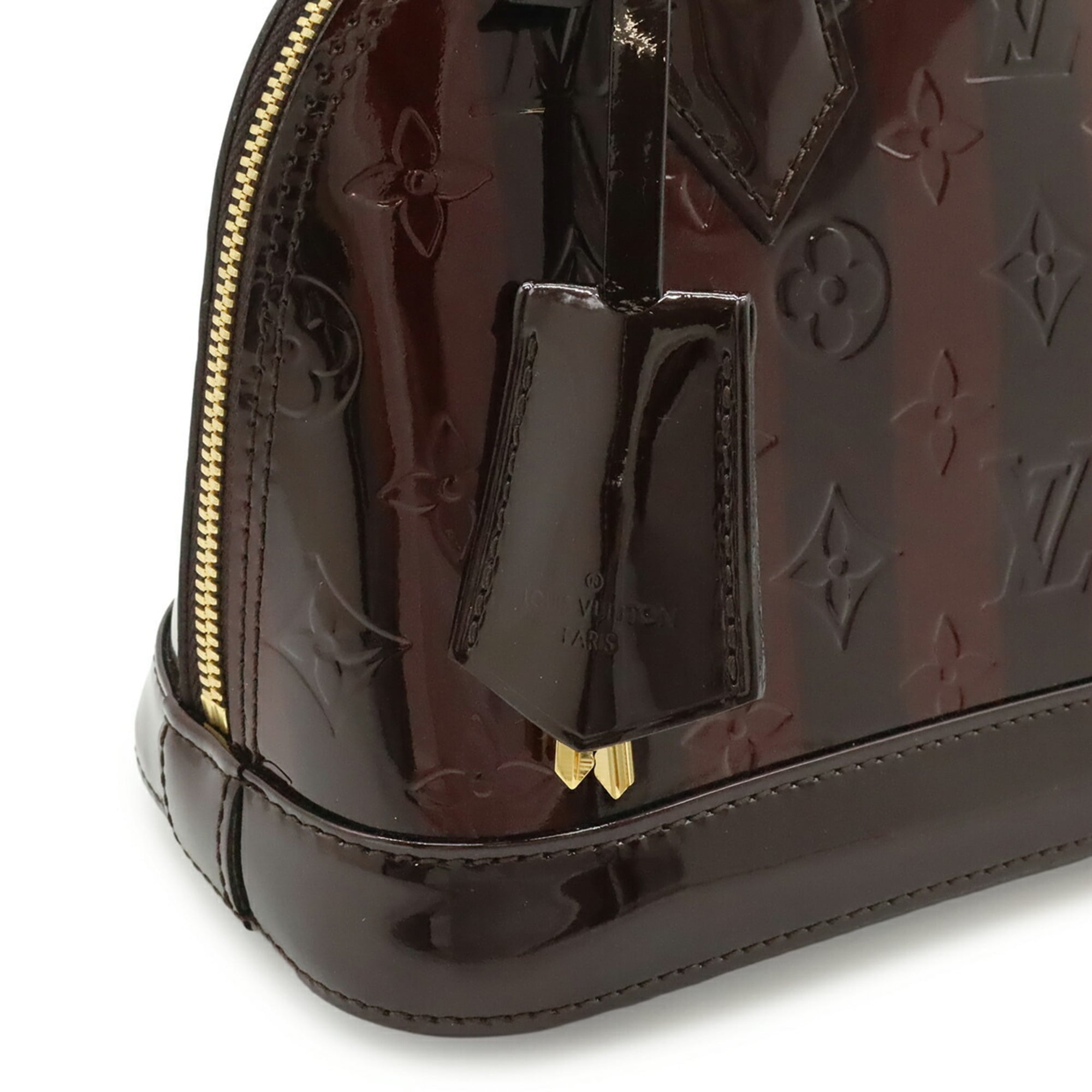 Louis Vuitton Amarante Monogram Vernis Rayures Handbag Shoulder Bag (Pre-Owned)
