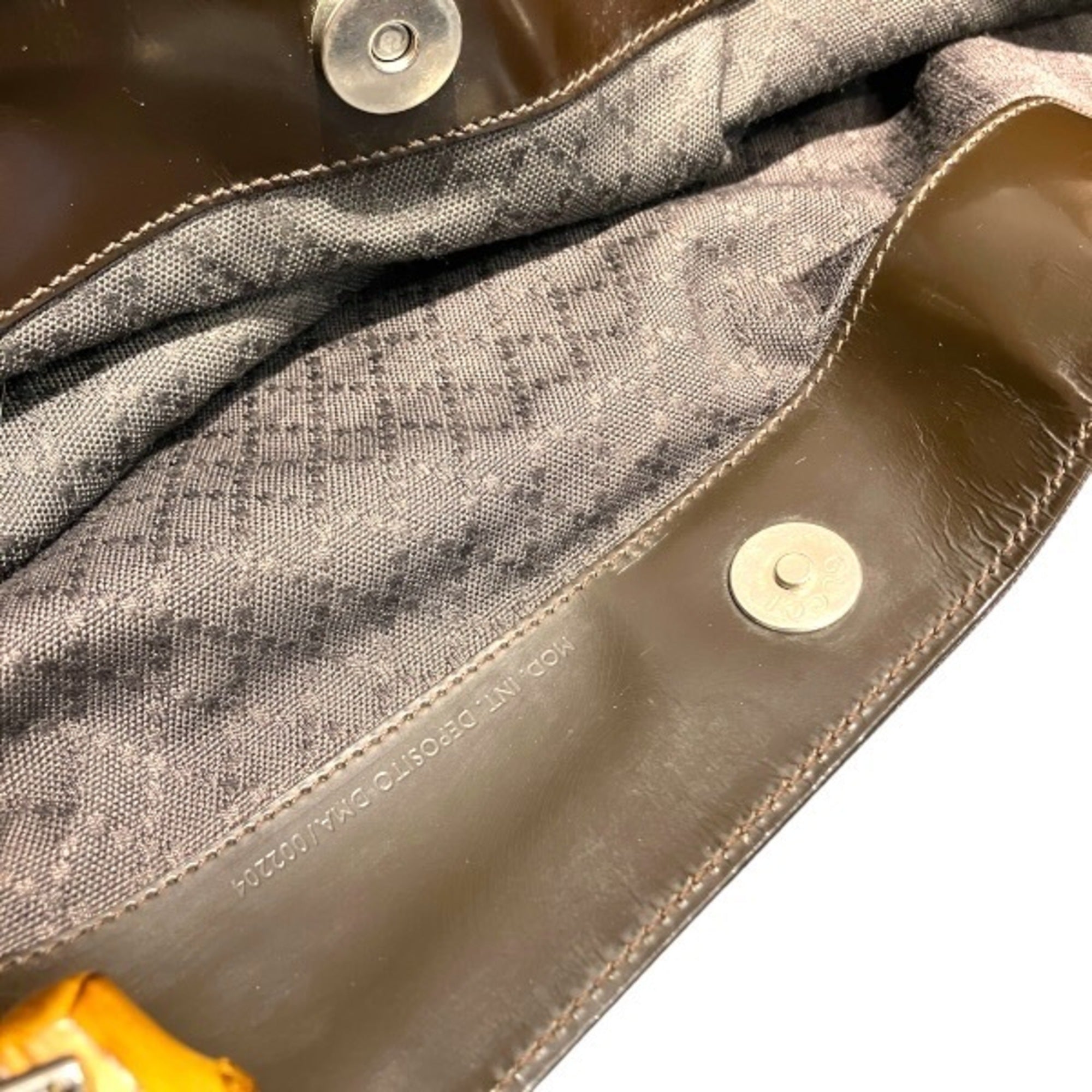 Gucci Brown Leather Handbag Shoulder Bag (Pre-Owned)