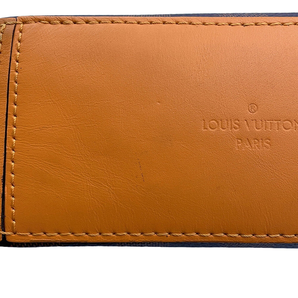 Louis Vuitton Brown Saffron Damier Canvas Handbag Pouch (Pre-Owned)