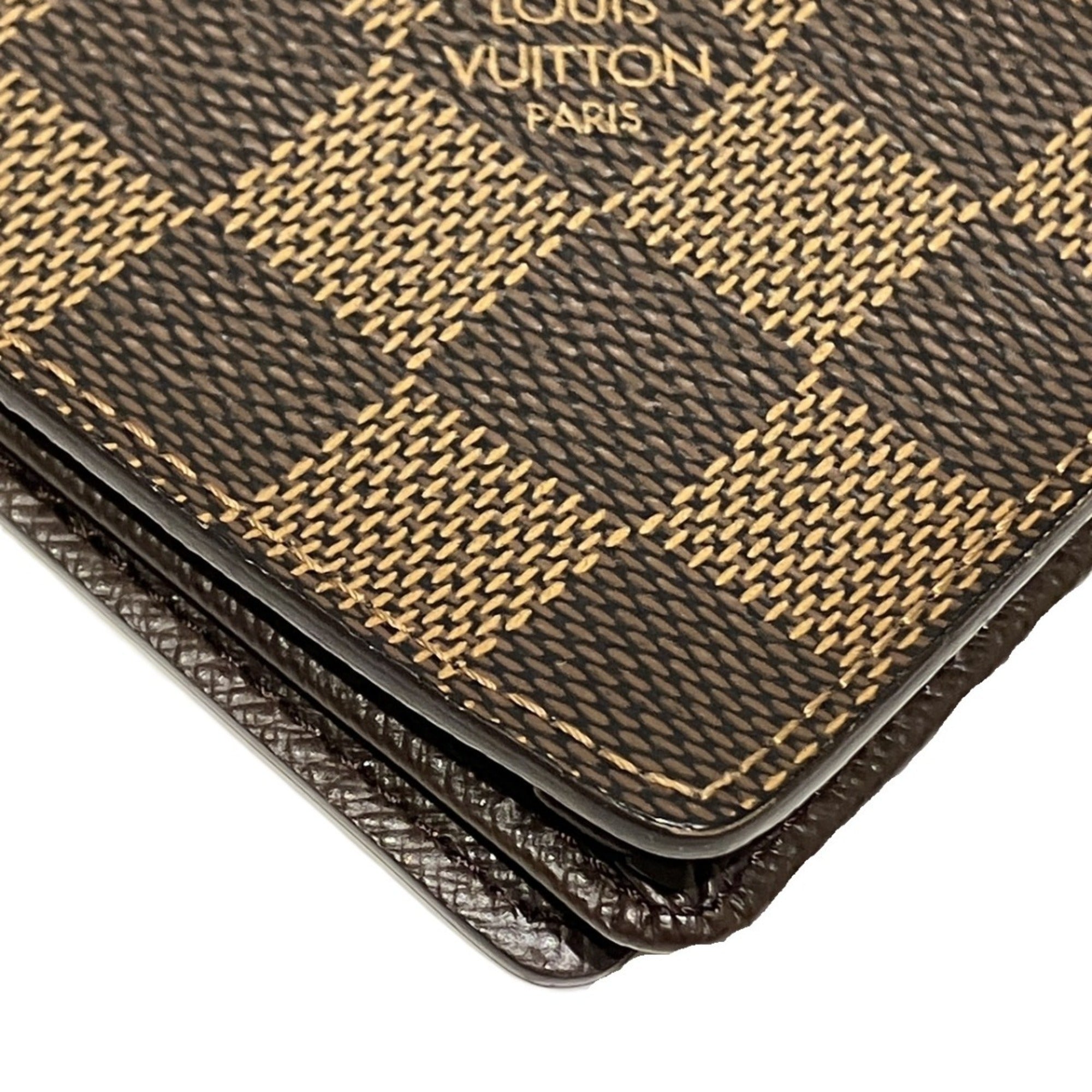 Louis Vuitton Brown Damier Canvas Long Bill Wallet (Bi-Fold) (Pre-Owned)