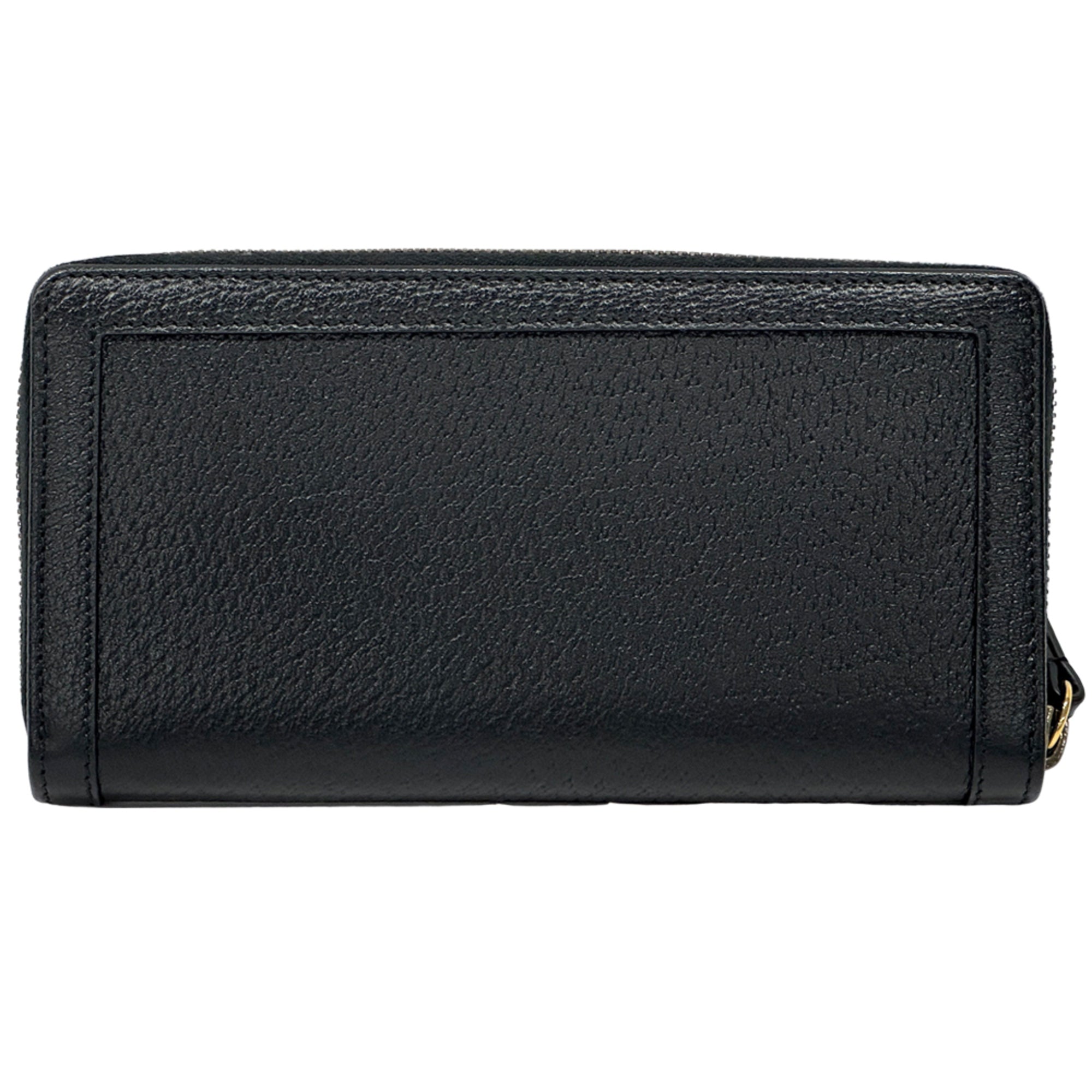 Gucci Black Leather Long Wallet (Bi-Fold) (Pre-Owned)