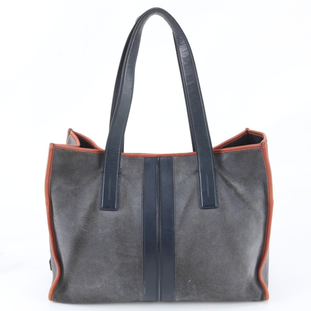 Tod's Gray Leather Shoulder Bag Tote Bag (Pre-Owned)
