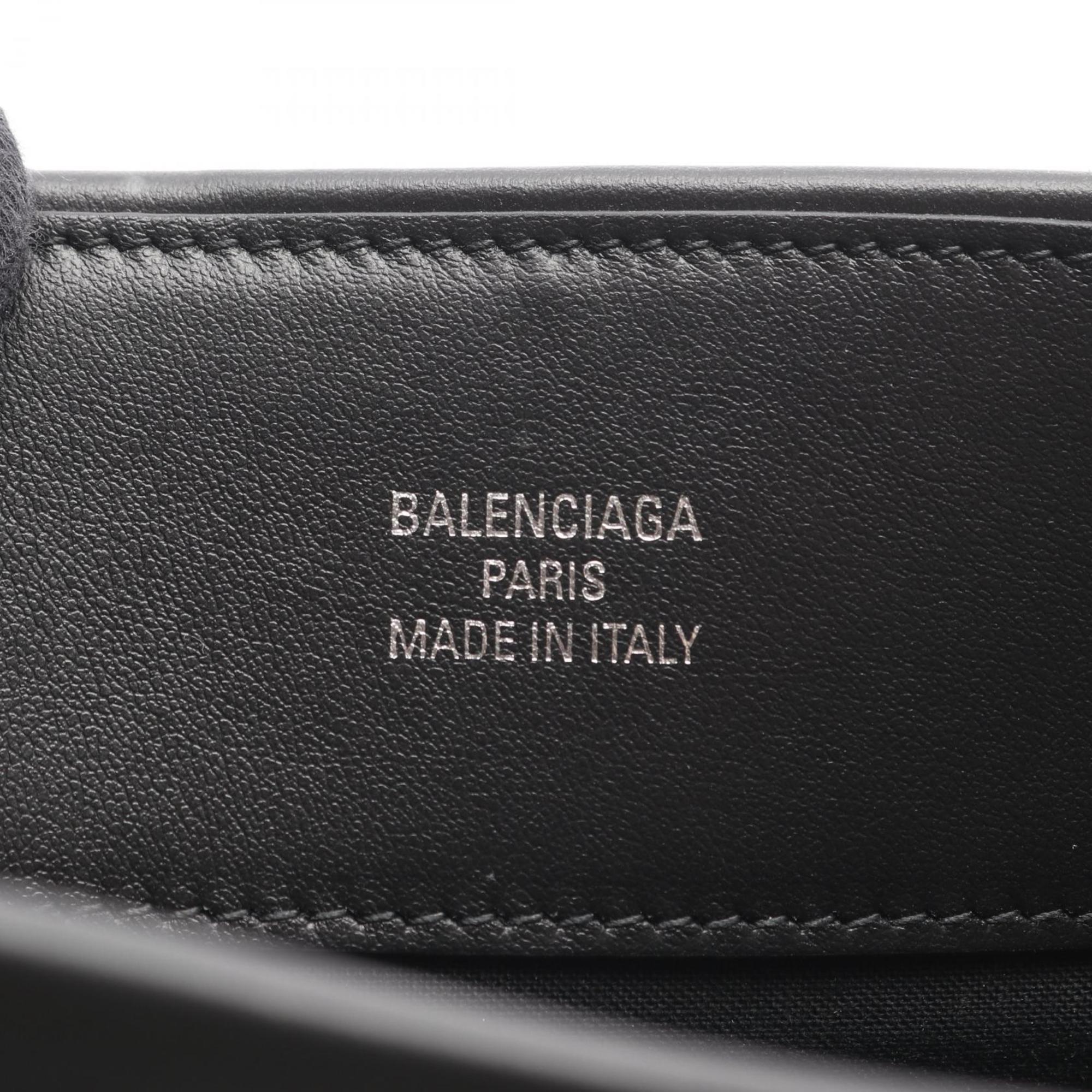 Balenciaga Black Ivory Canvas Leather Tote Bag (Pre-Owned)