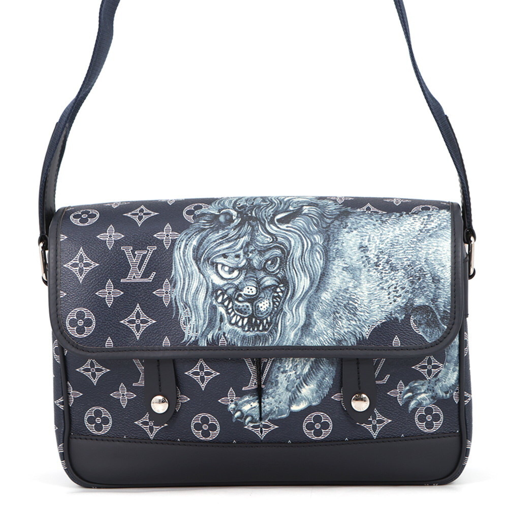 Louis Vuitton Monogram Navy Monogram Handbag Shoulder Bag (Pre-Owned)
