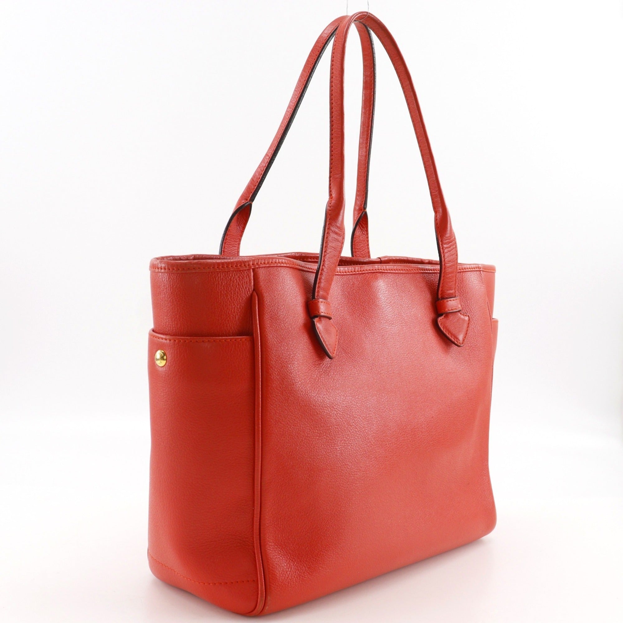Loewe Red Color Leather Tote Bag (Pre-Owned)