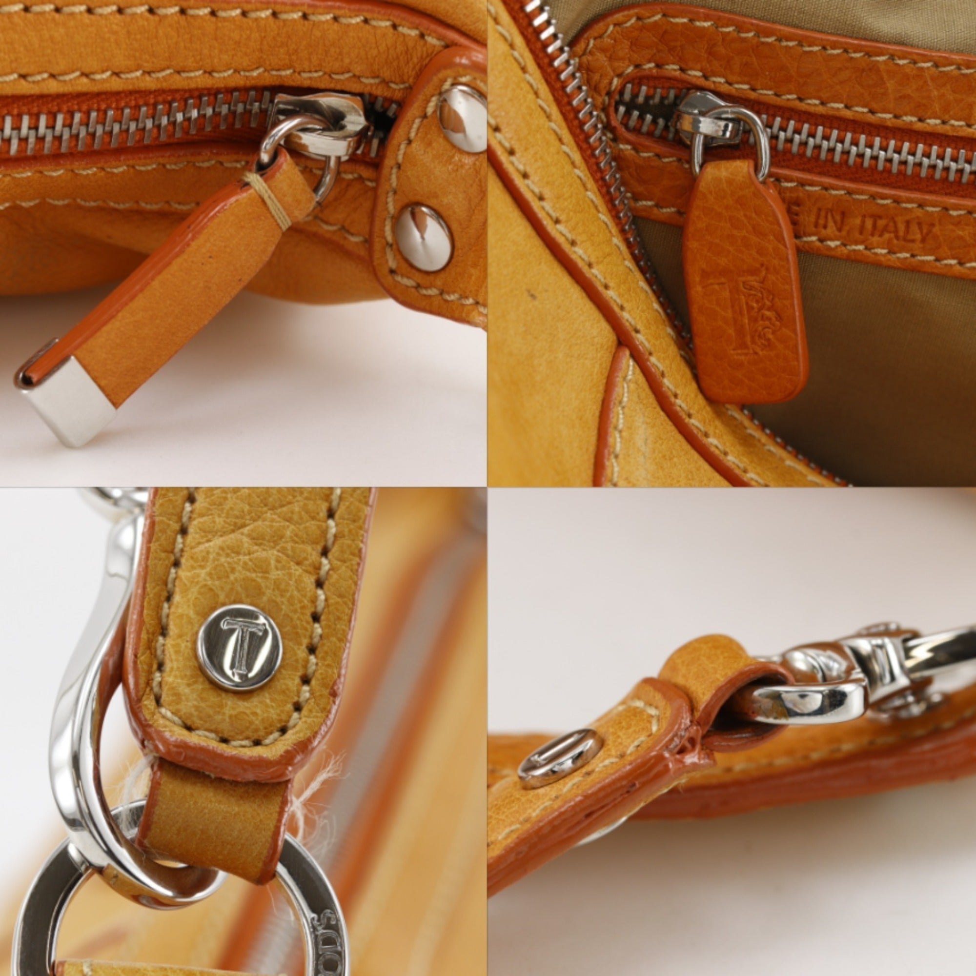 Tod's Orange Leather Shoulder Bag (Pre-Owned)