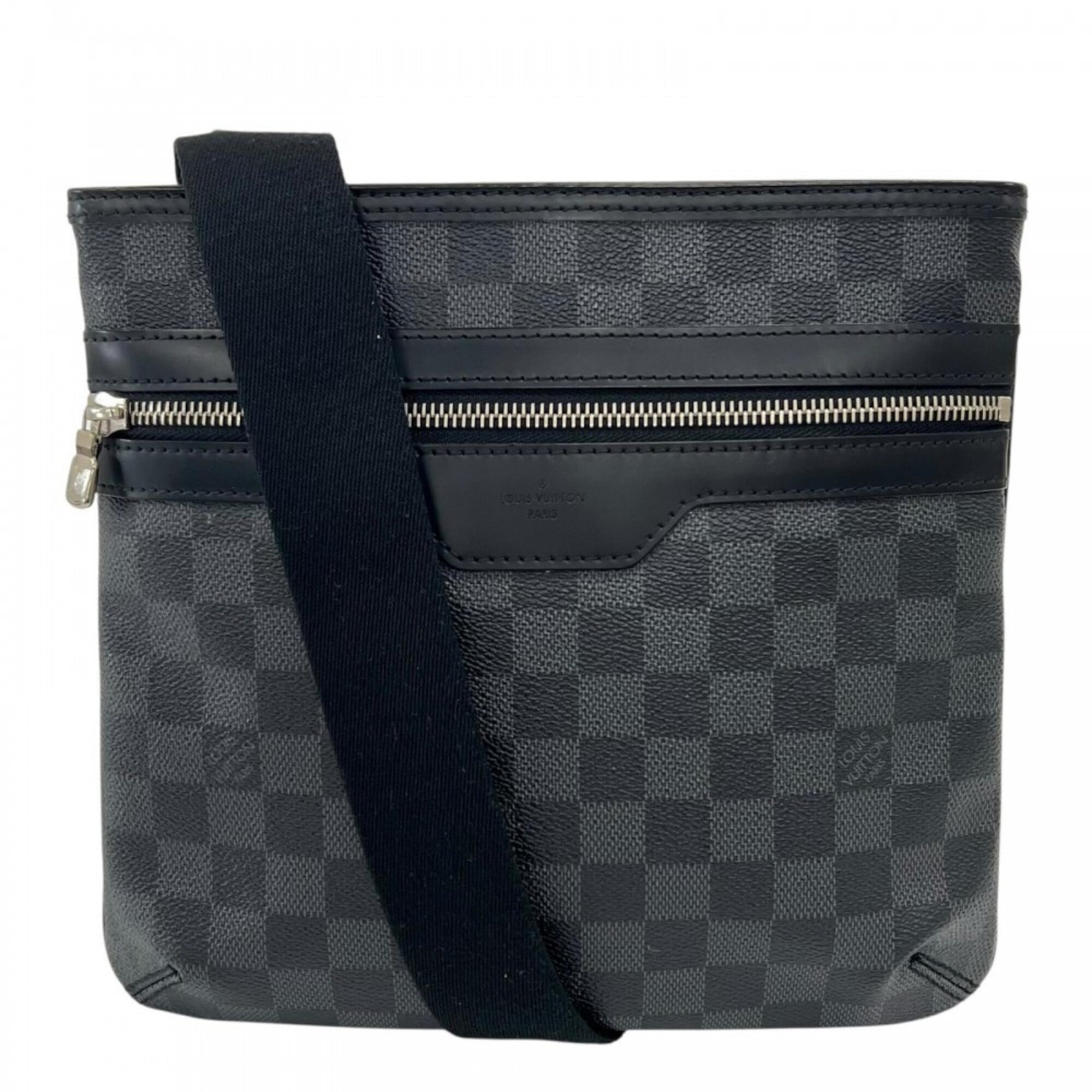 Louis Vuitton Black White Damier Graphite Shoulder Bag (Pre-Owned)