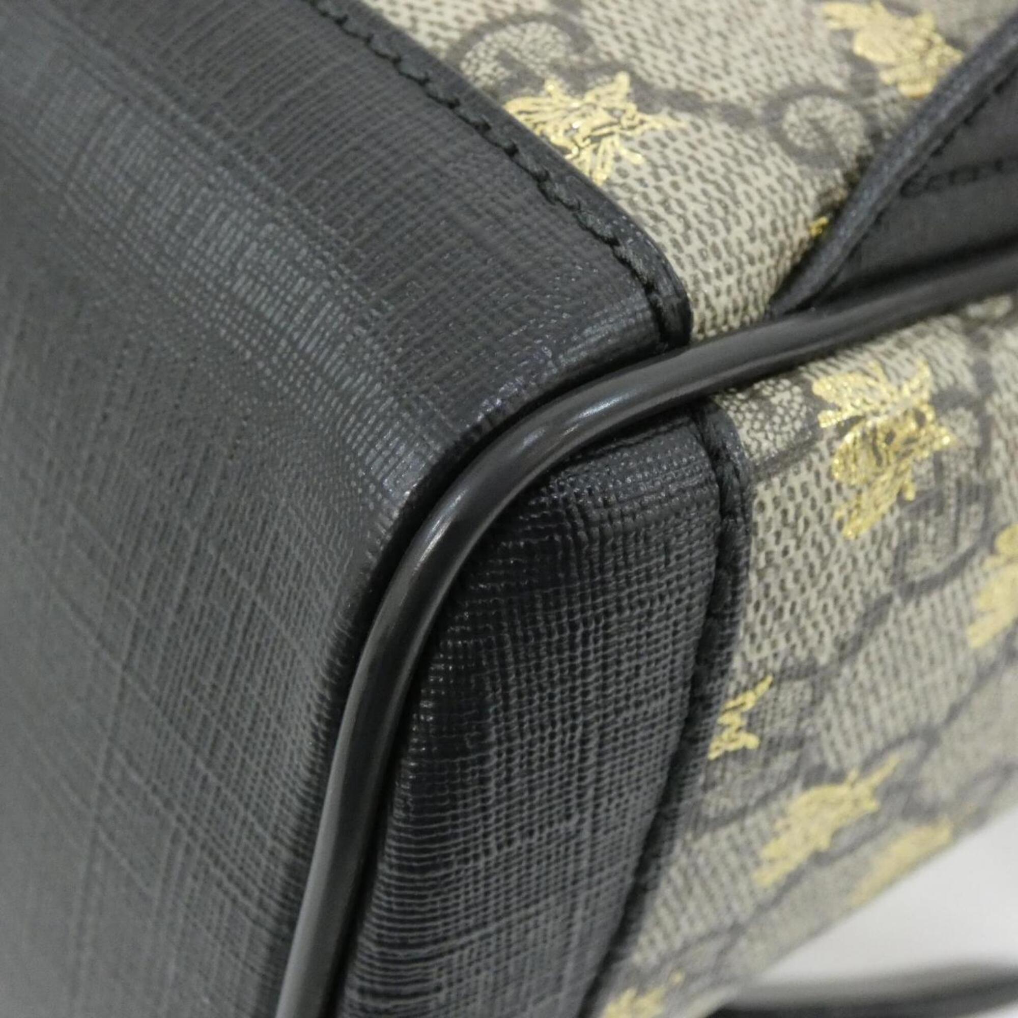 Gucci Beige Black Gg Supreme Backpack (Pre-Owned)