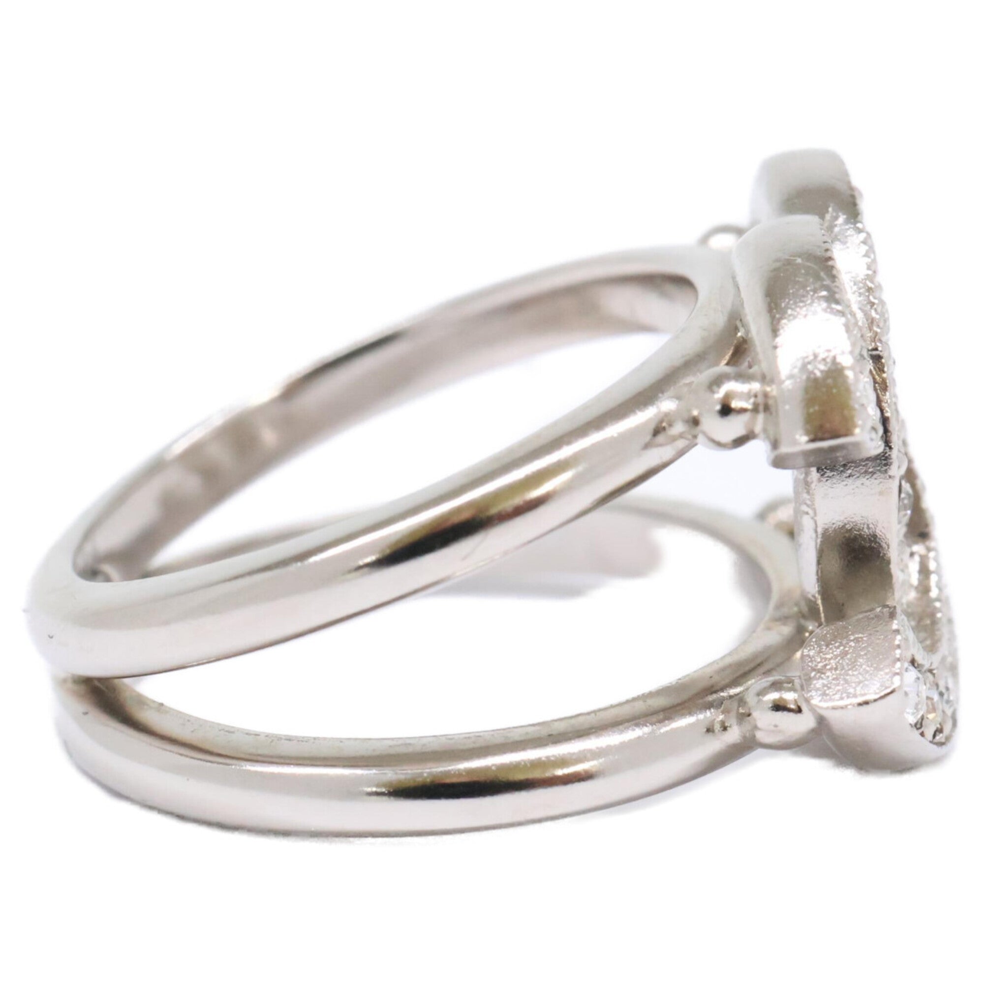 Chanel Silver Metal Band Ring (Pre-Owned)