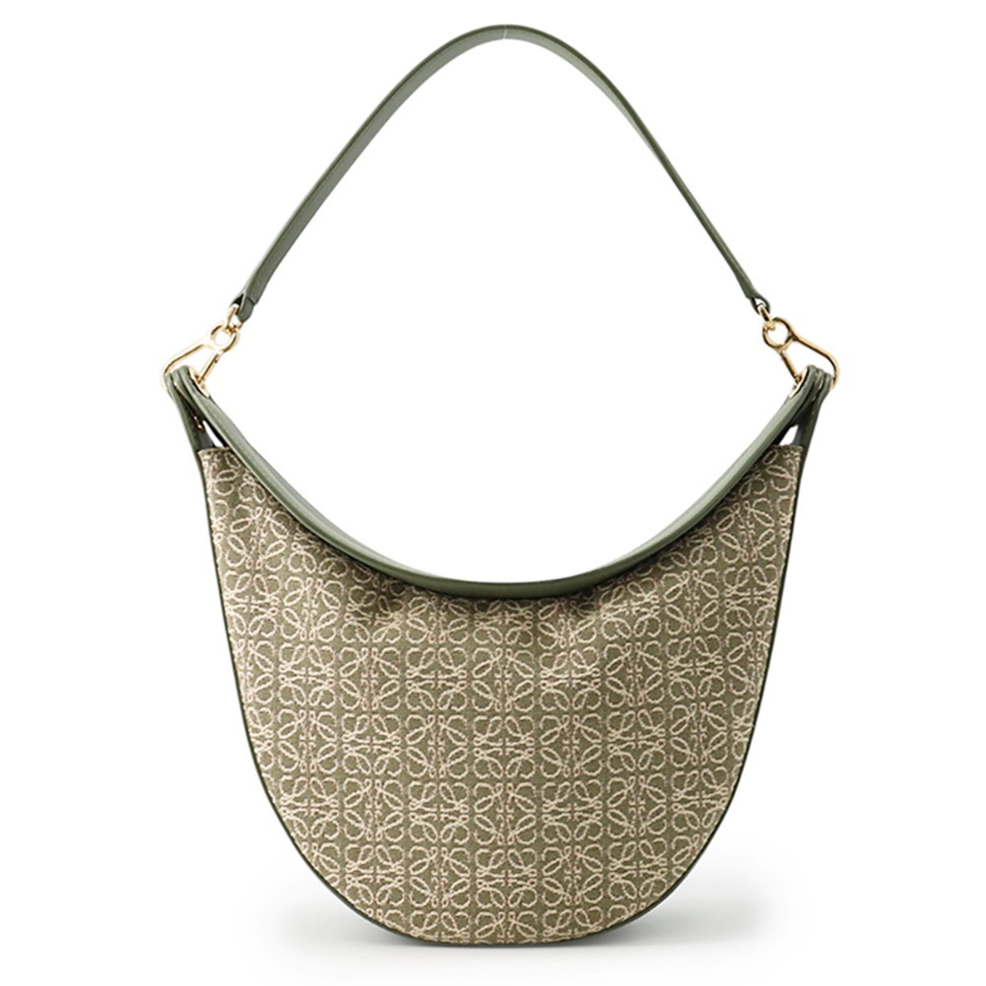 Loewe Khaki Jacquard Leather Handbag Shoulder Bag (Pre-Owned)