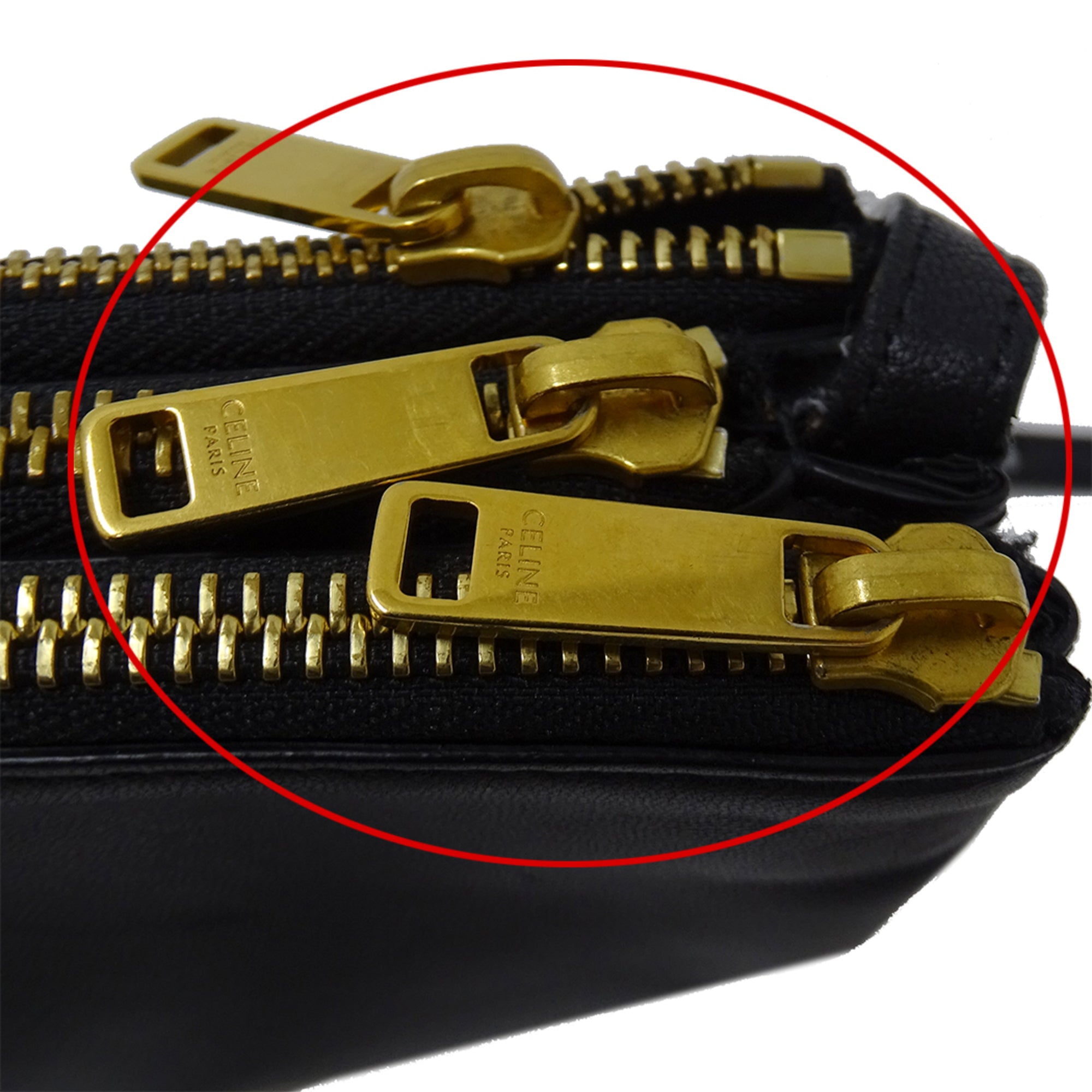 Celine Black Leather Handbag Shoulder Bag (Pre-Owned)
