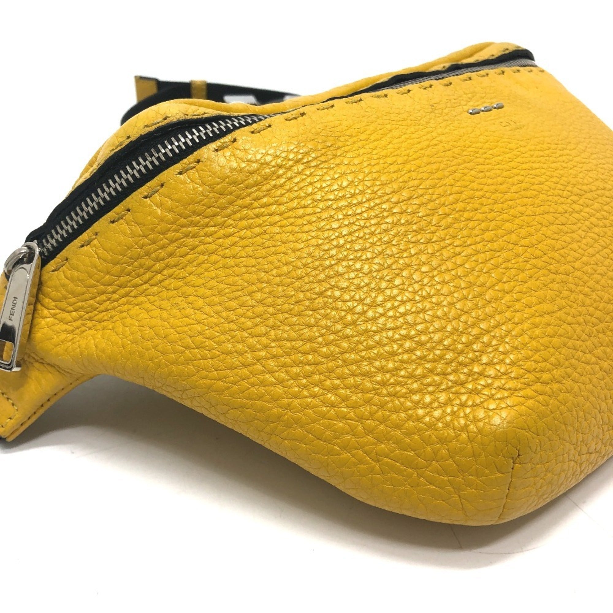 Fendi Yellow Leather Sling Bag (Pre-Owned)