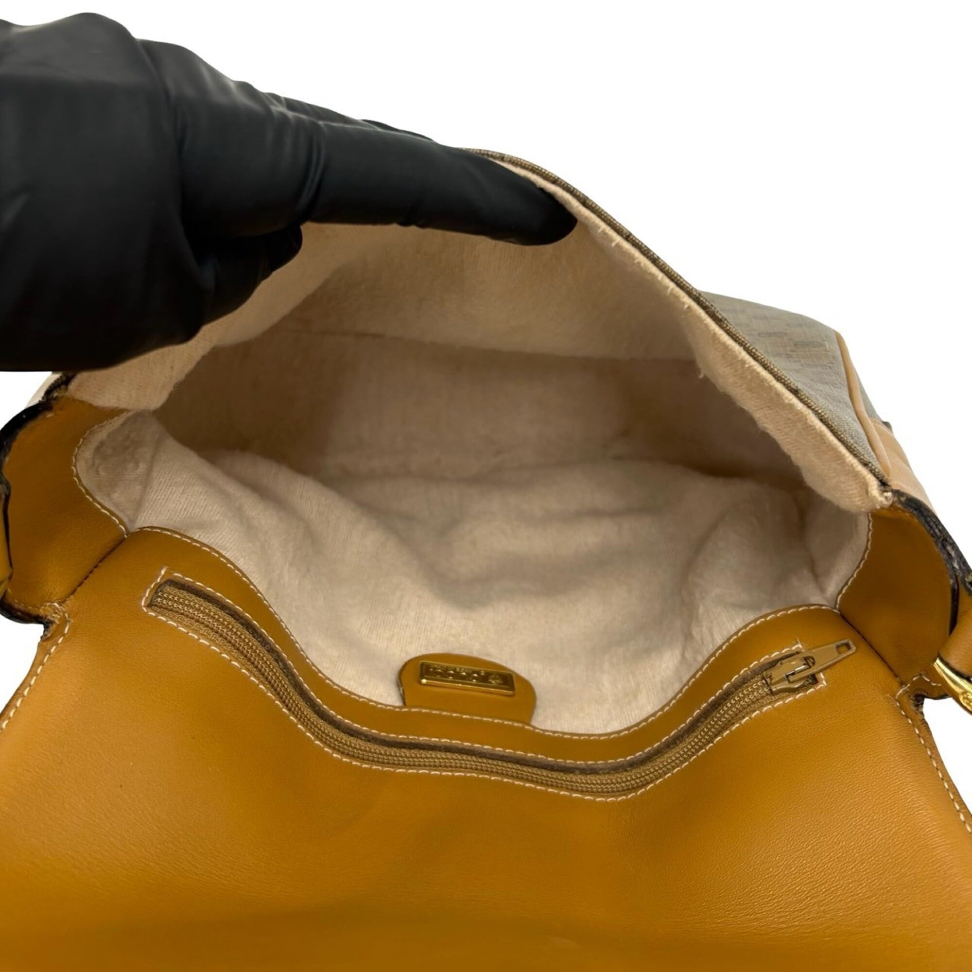 Gucci Brown Leather Pvc Pochette Shoulder Bag (Pre-Owned)