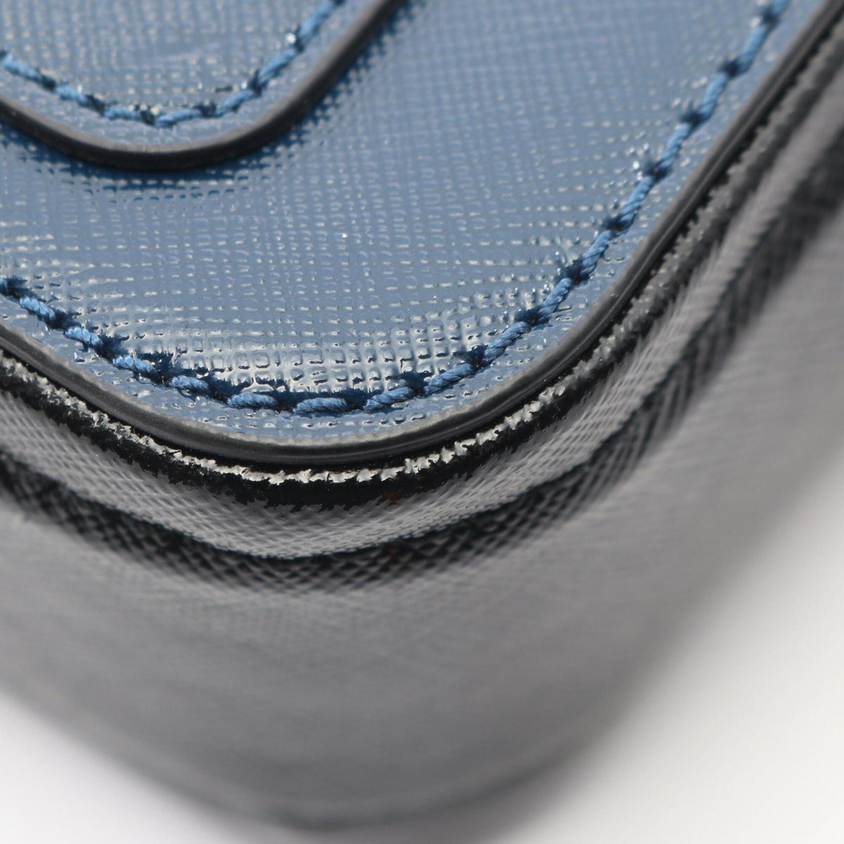 Marc Jacobs Black Gray Navy Leather Handbag Shoulder Bag (Pre-Owned)