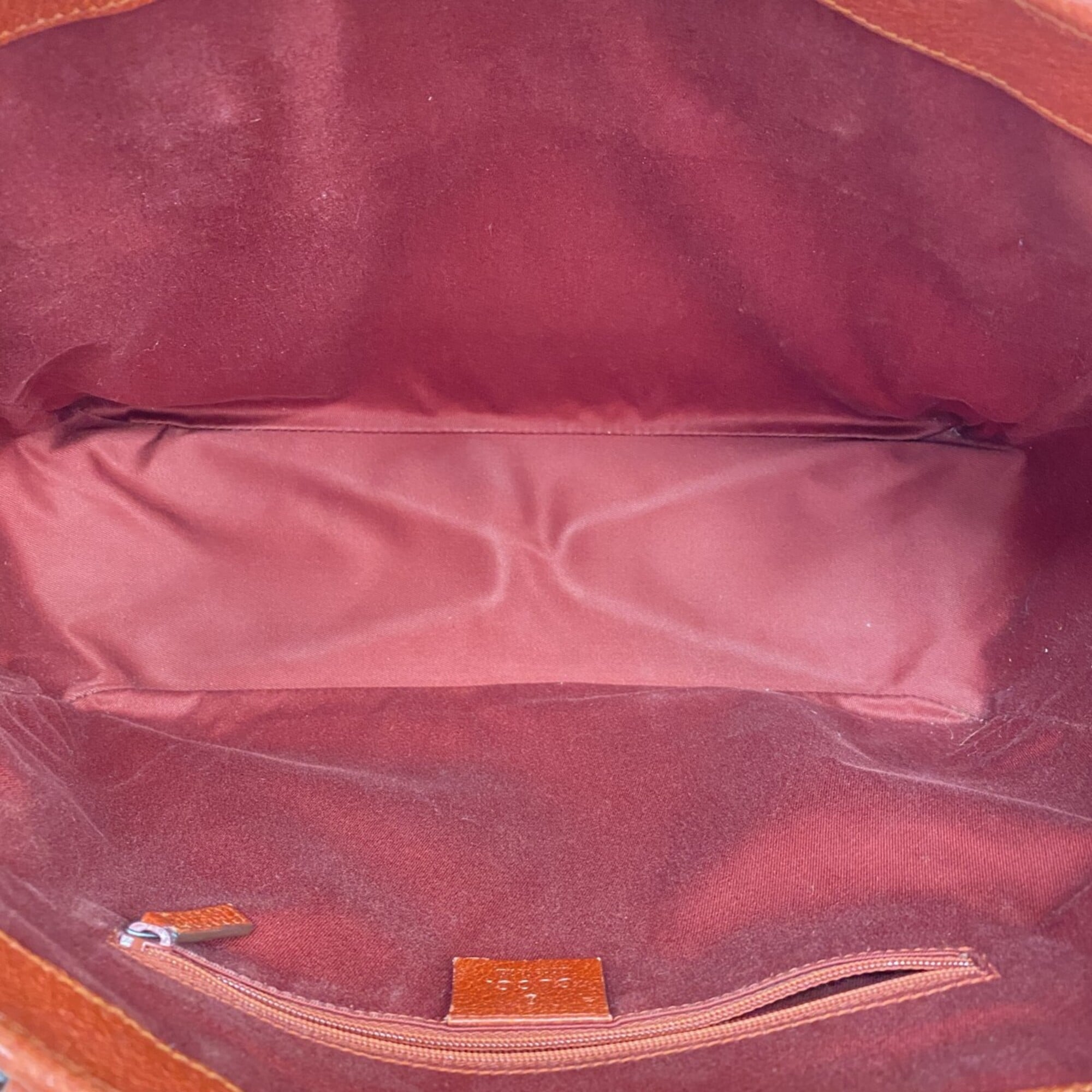 Gucci Red Color Canvas Tote Bag (Pre-Owned)
