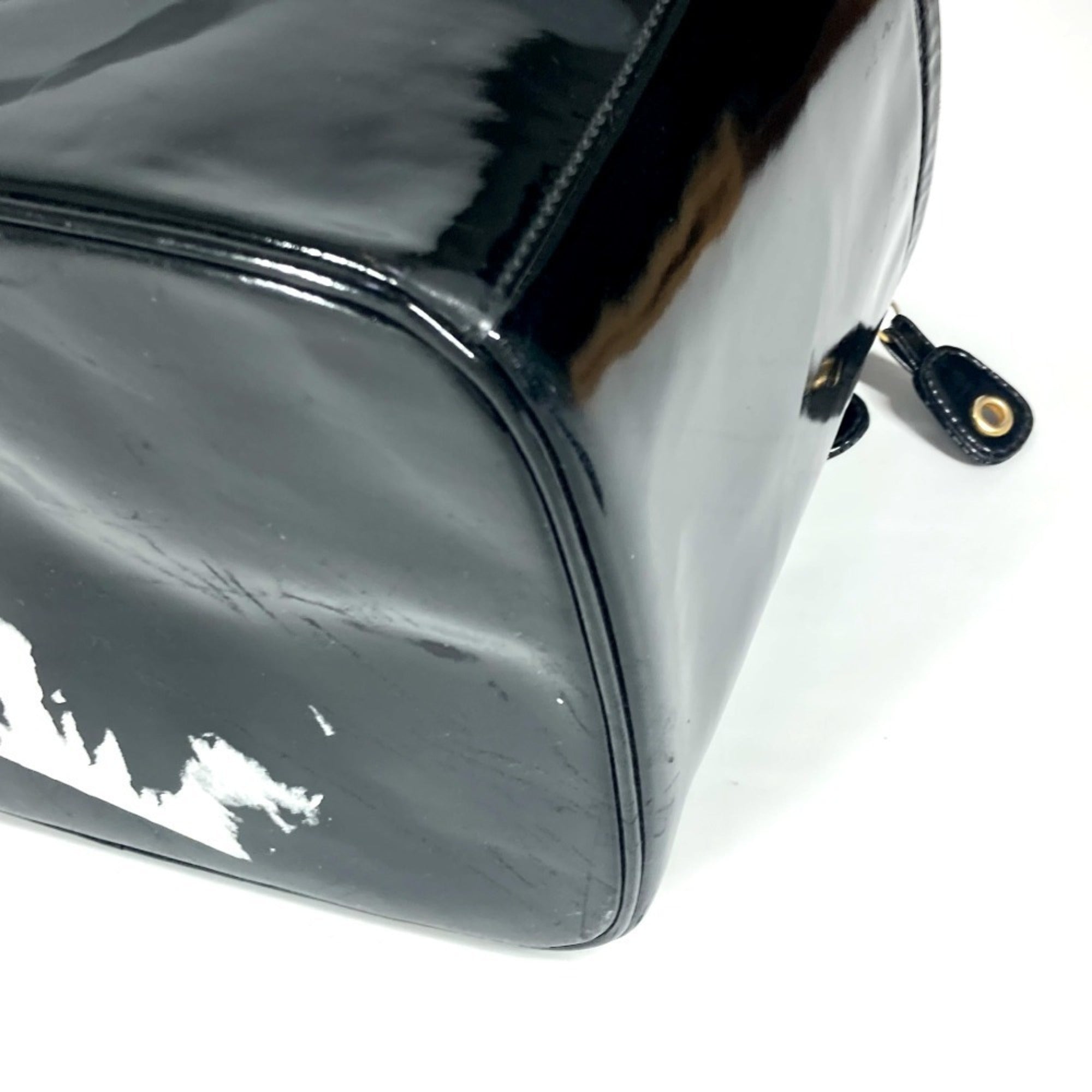 Chanel Black Patent Leather Handbag Shoulder Bag Vanity Bag (Pre-Owned)