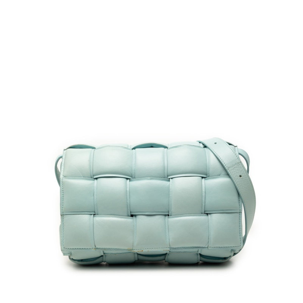 Bottega Veneta Blue Leather Shoulder Bag (Pre-Owned)