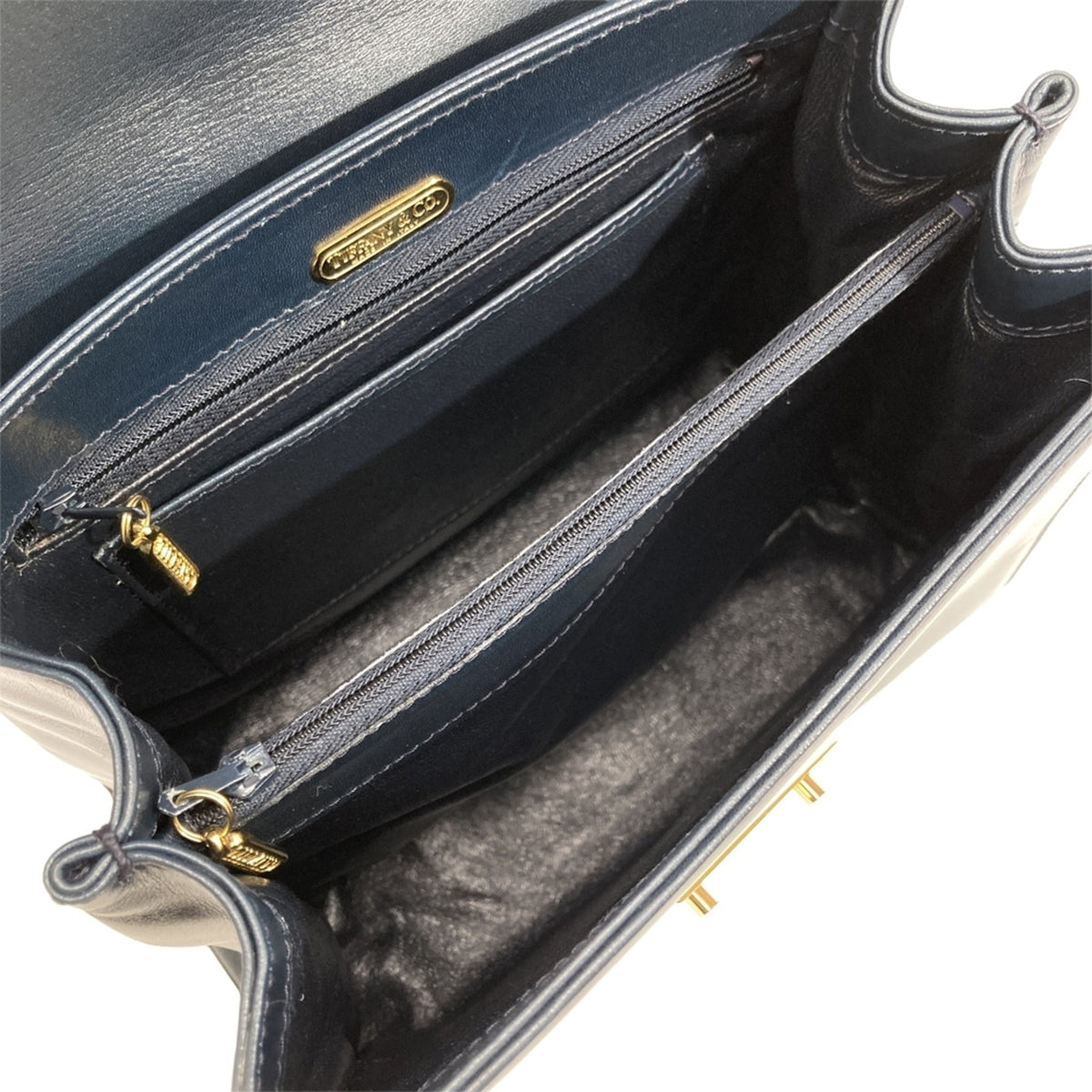 Tiffany Navy Leather Handbag (Pre-Owned)