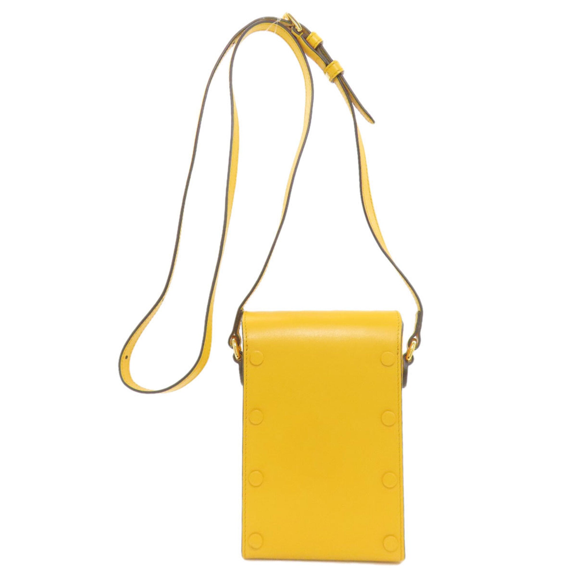 Gucci Horsebit Yellow Leather Shoulder Bag (Pre-Owned)