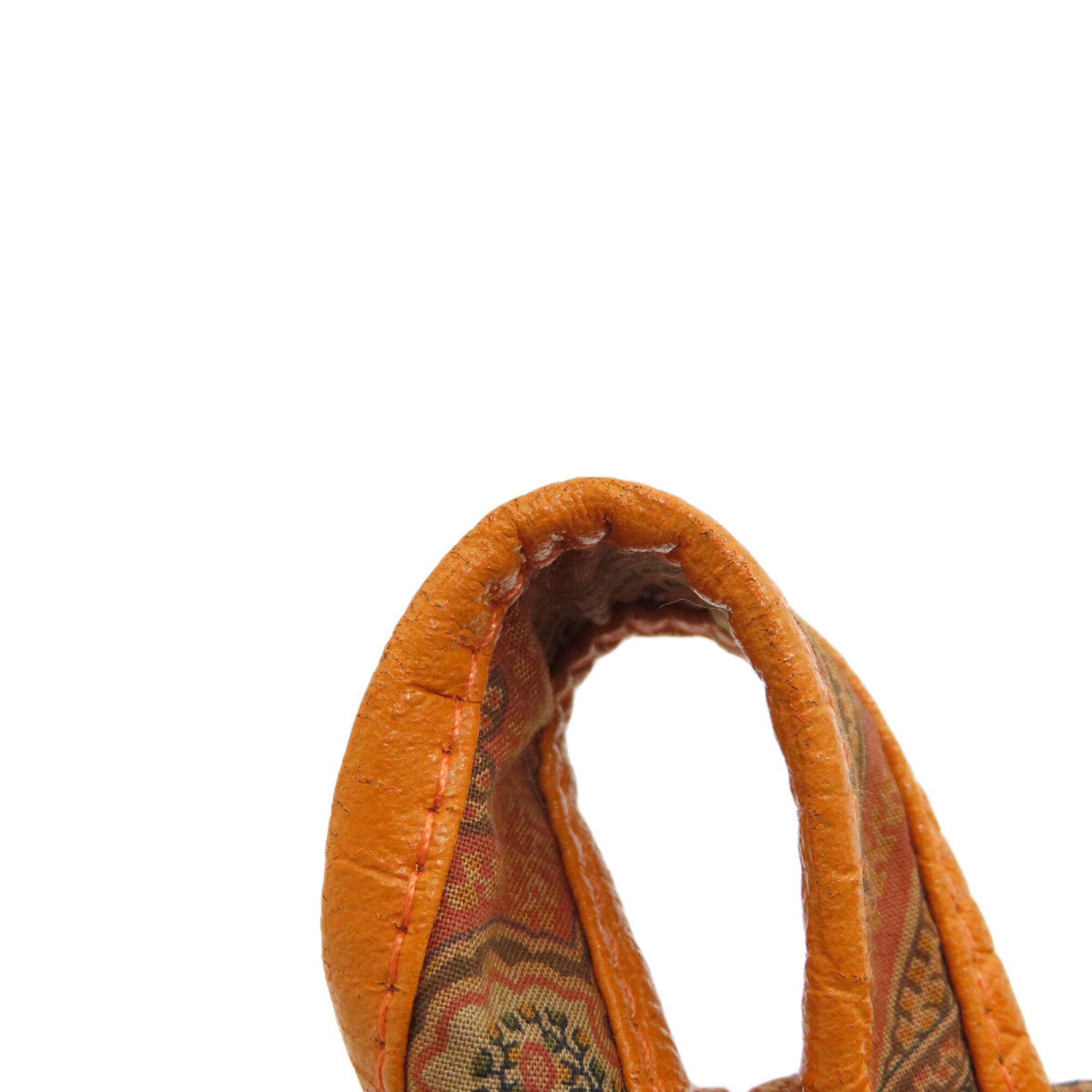 Etro Brown Orange Nylon Shoulder Bag (Pre-Owned)
