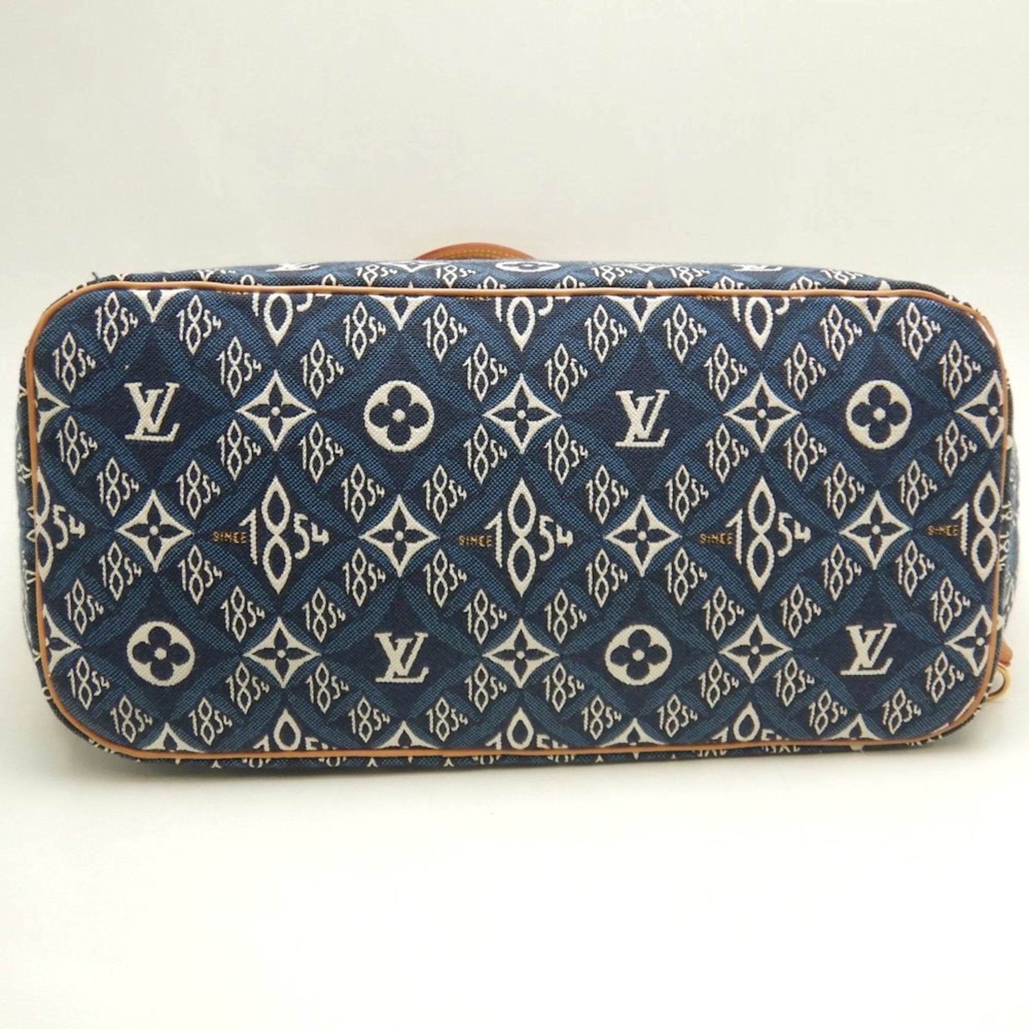 Louis Vuitton Blue Monogram Monogram Cotton Canvas Leather Tote Bag (Pre-Owned)
