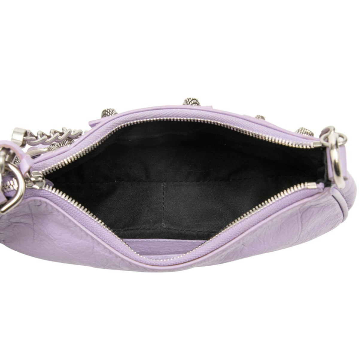 Balenciaga Purple Leather Handbag Shoulder Bag (Pre-Owned)