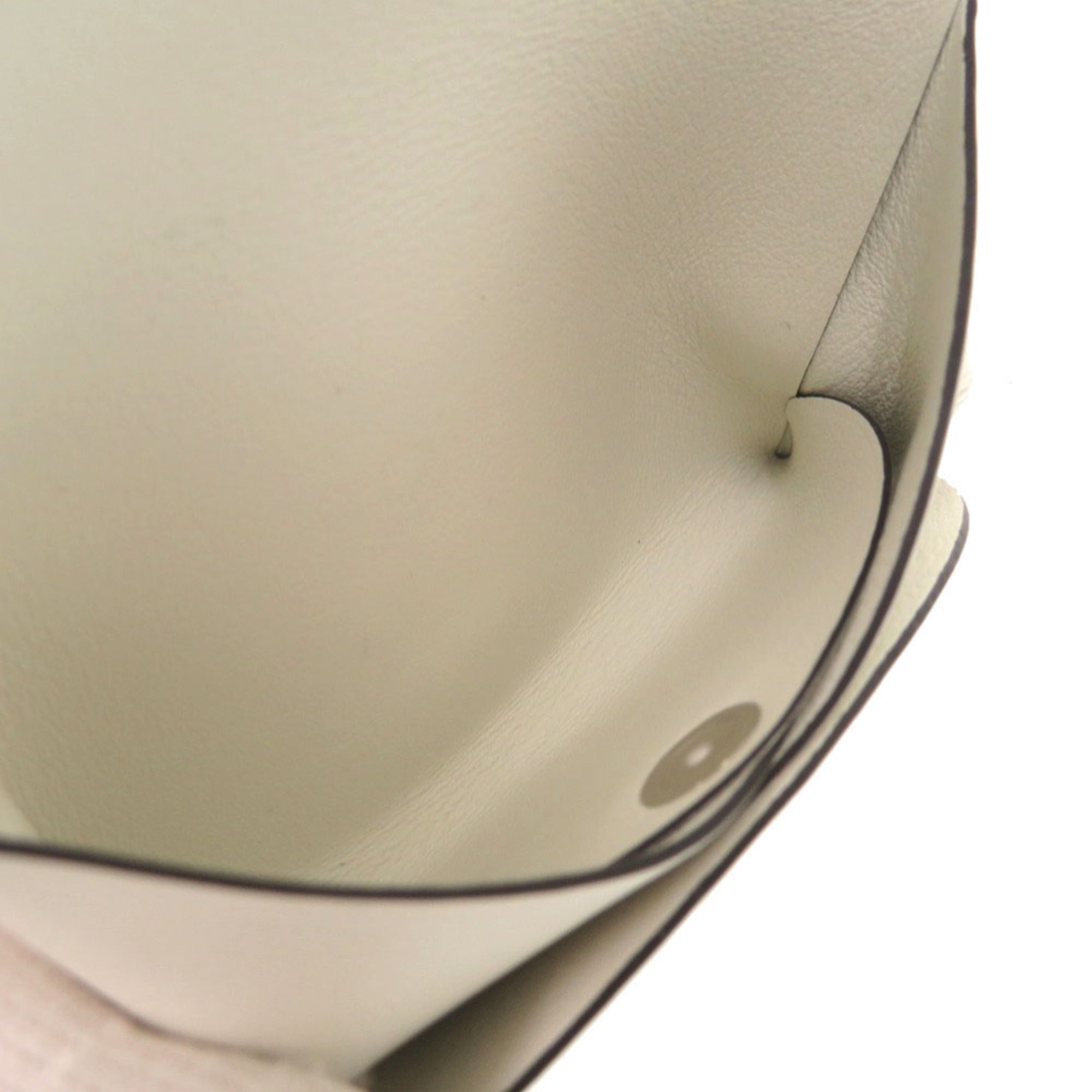 Hermes White Swift Leather Coin Purse/Coin Case (Pre-Owned)