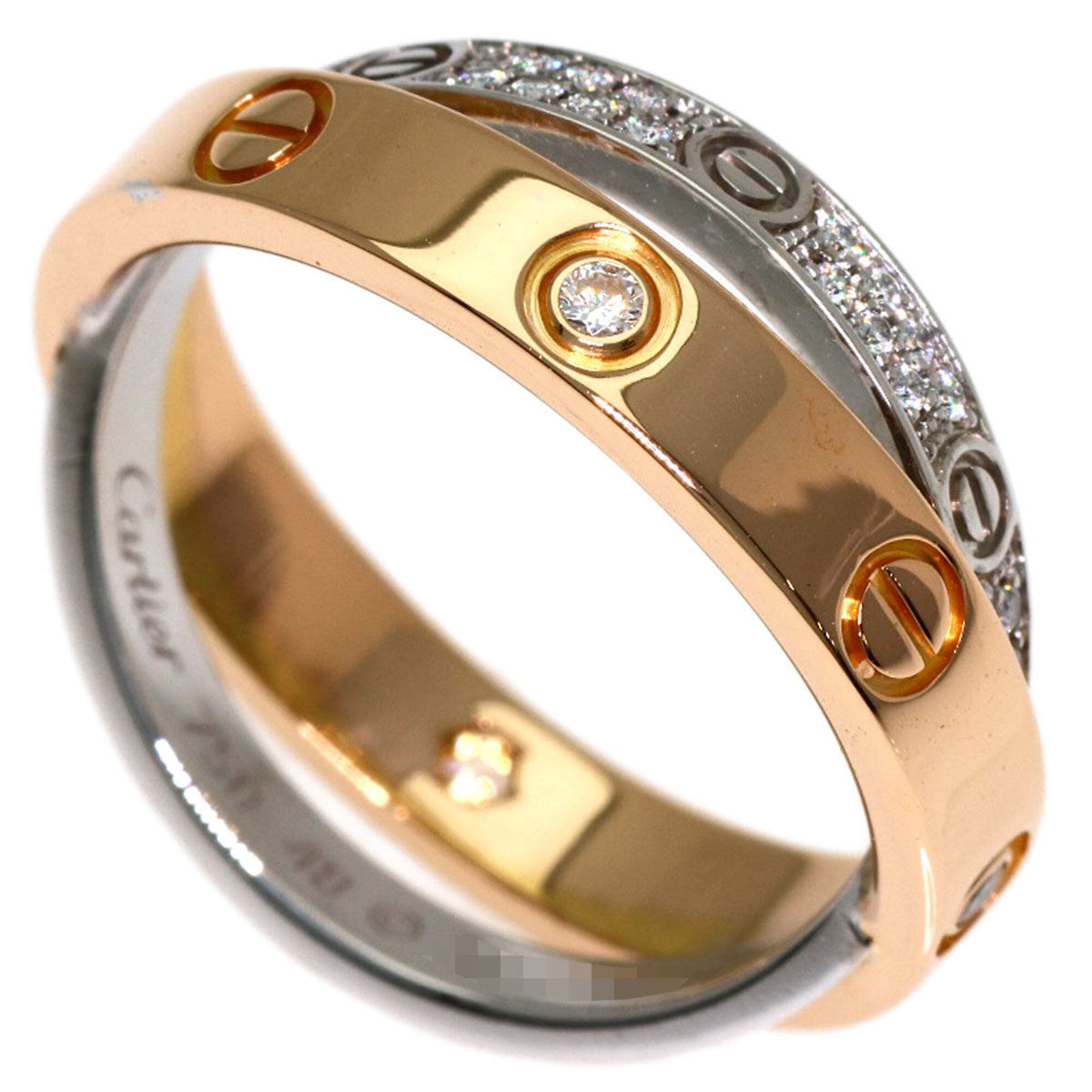 Cartier Pink Gold (18K) White Gold (18K) Band Ring (Pre-Owned)