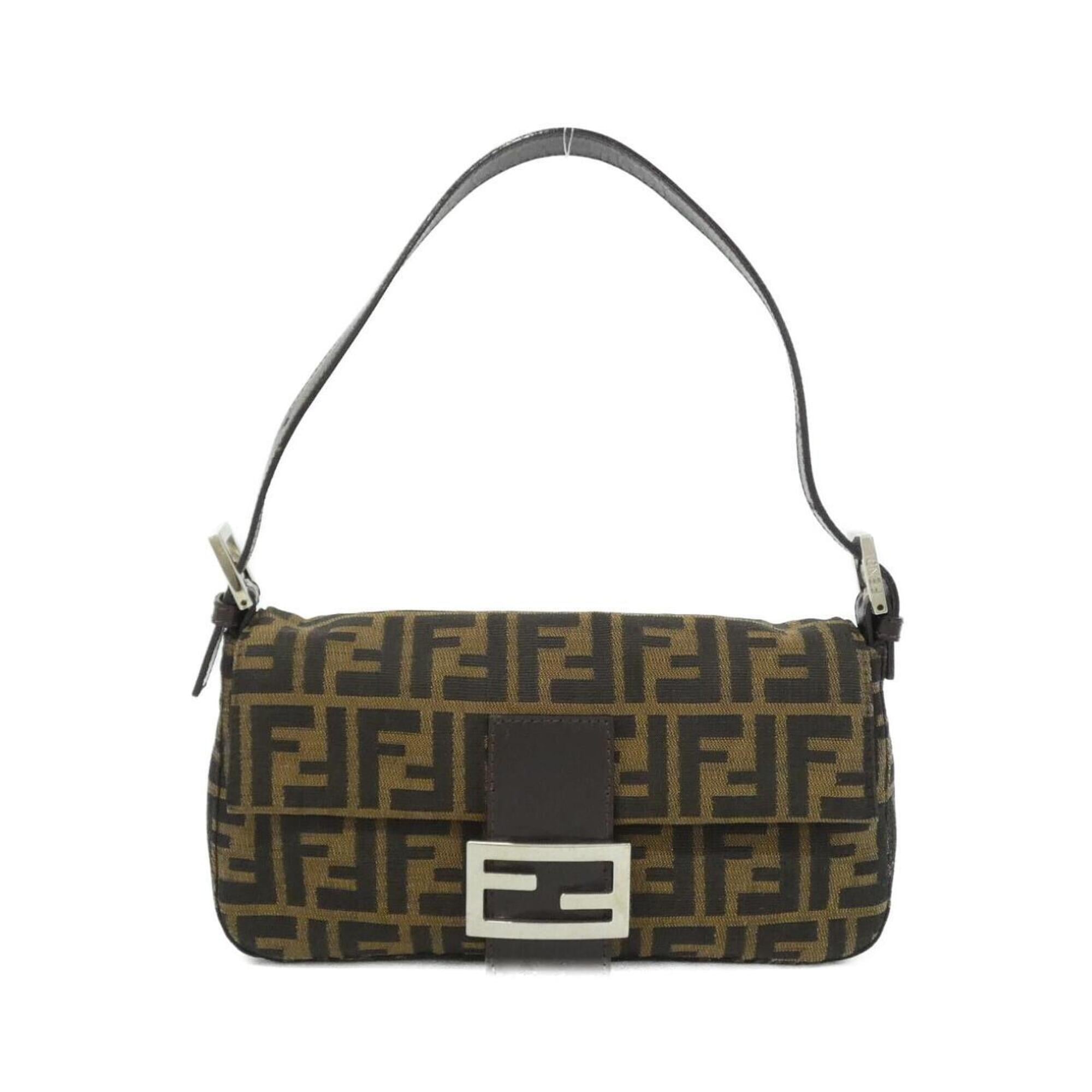 Fendi Brown Canvas Shoulder Bag (Pre-Owned)