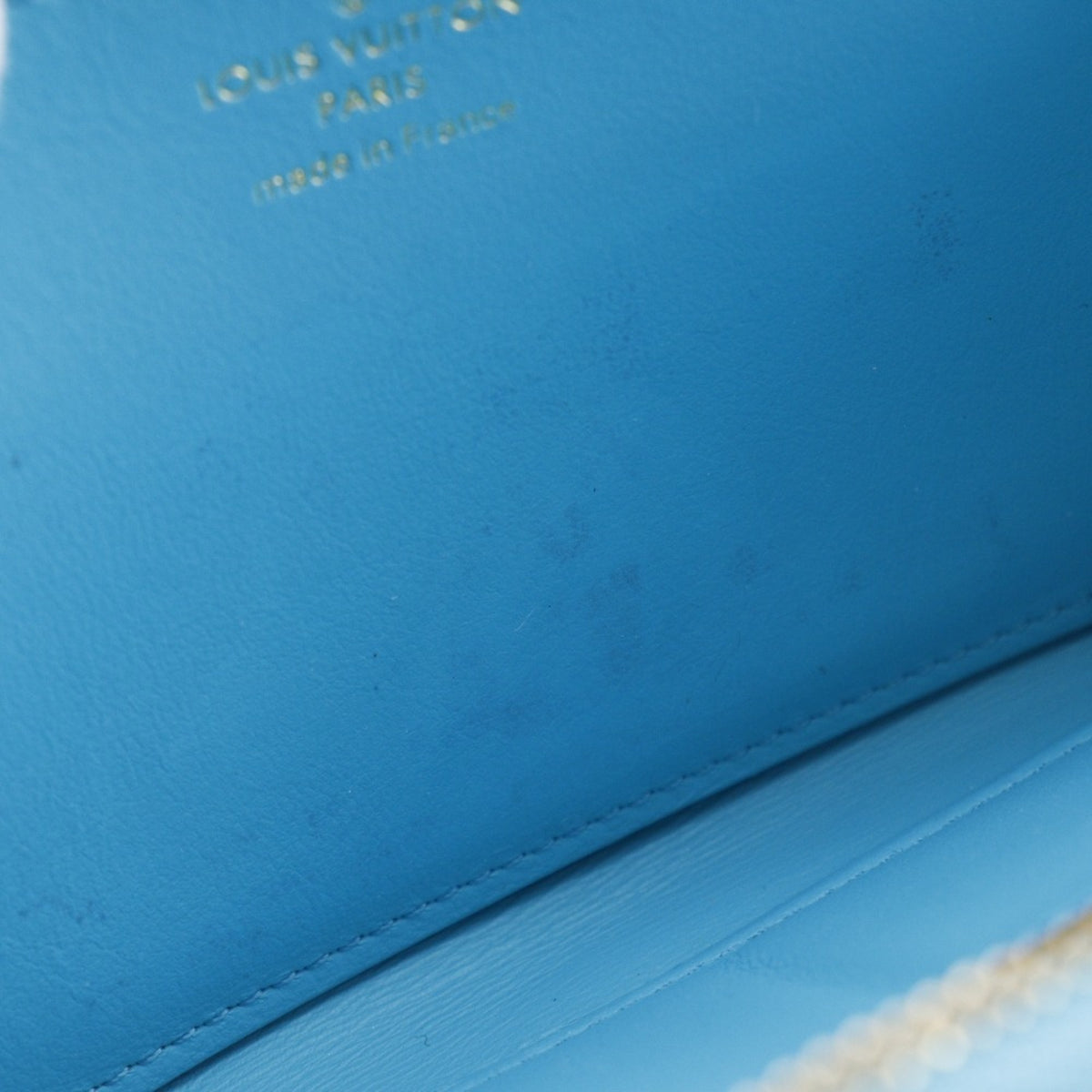 Louis Vuitton Blue Turquoise Leather Long Wallet (Bi-Fold) (Pre-Owned)
