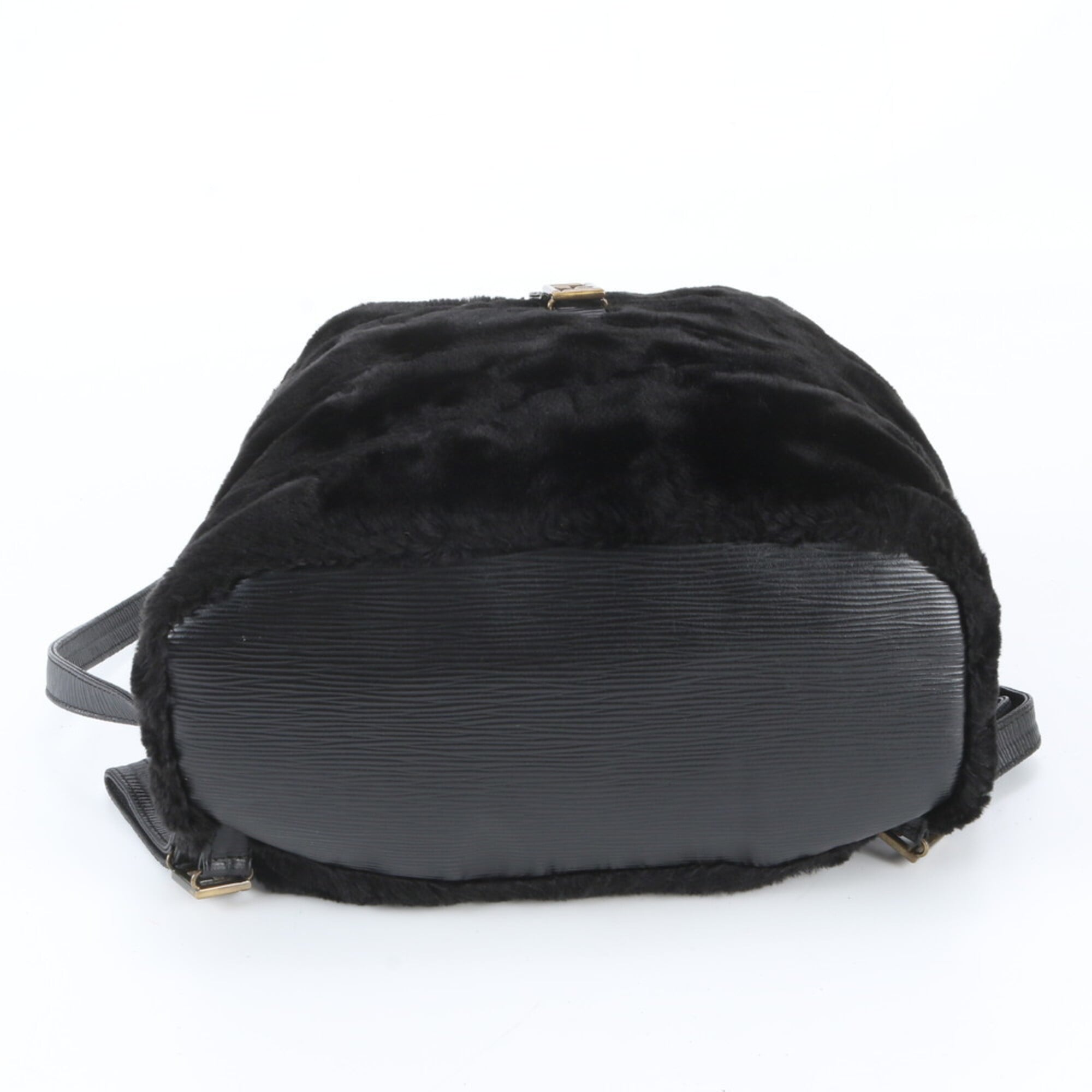 Fendi Black Leather Backpack Shoulder Bag (Pre-Owned)