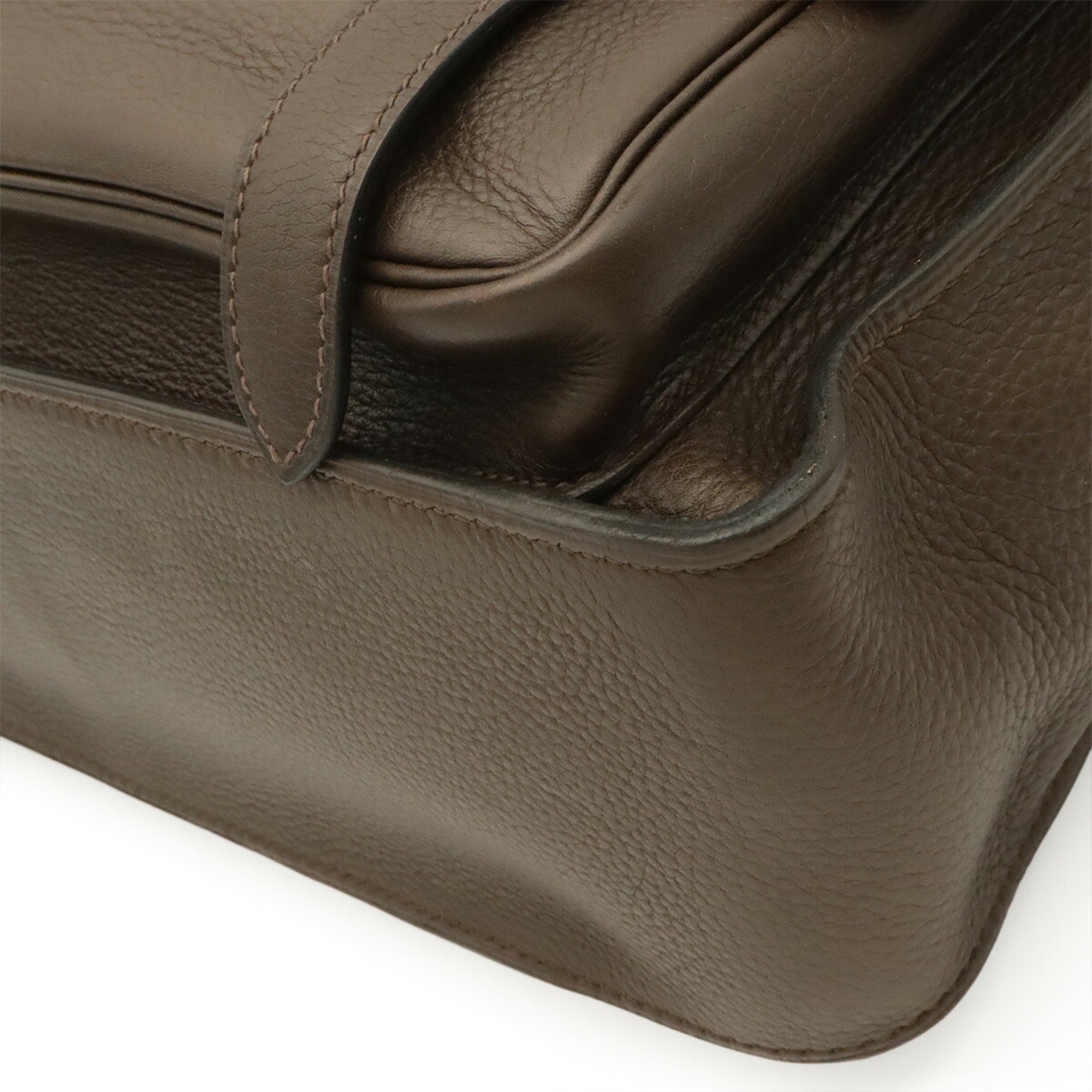 Hermes Brown Taurillon Clemence Leather Shoulder Bag (Pre-Owned)