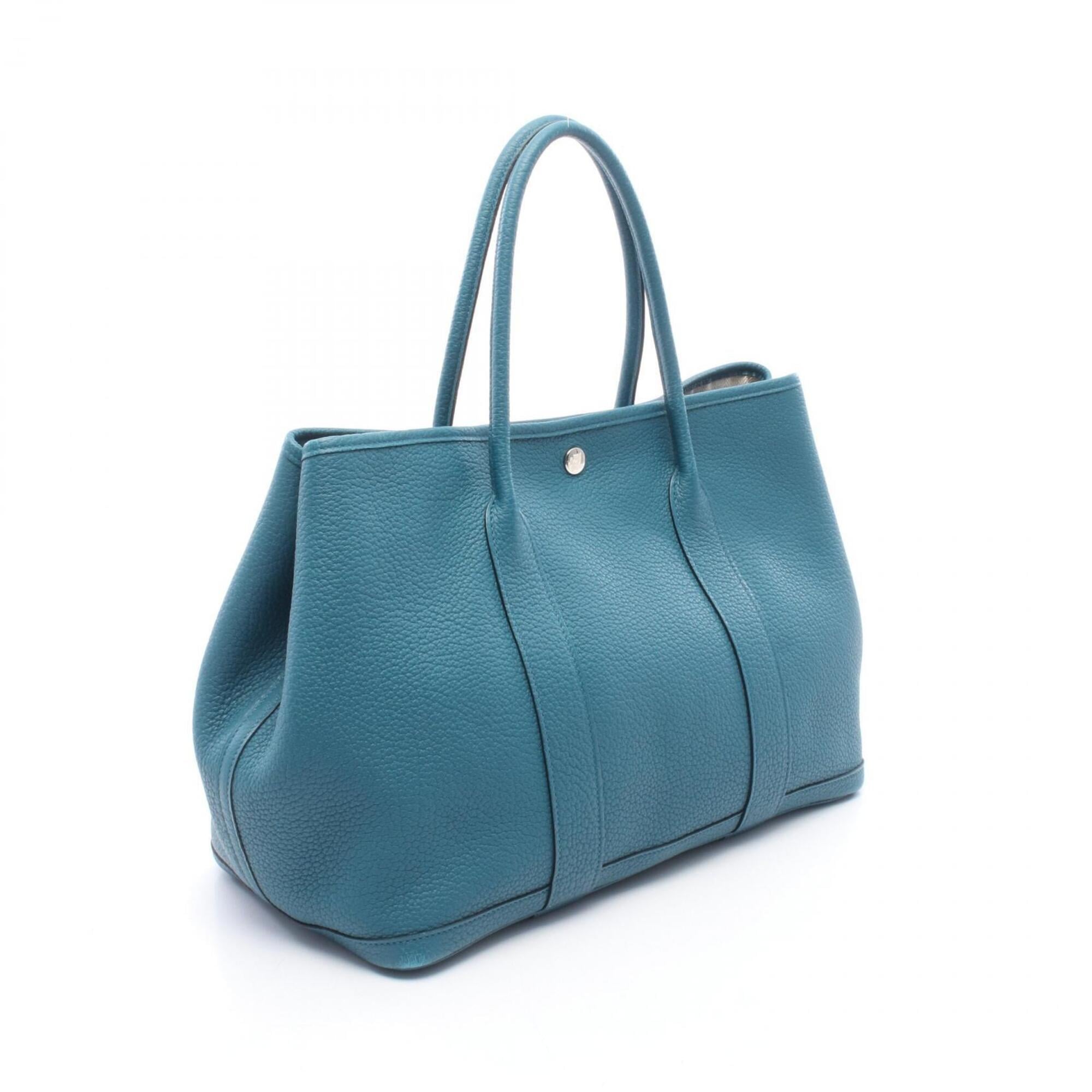 Hermes Cobalt Green Negonda Leather Handbag Tote Bag (Pre-Owned)