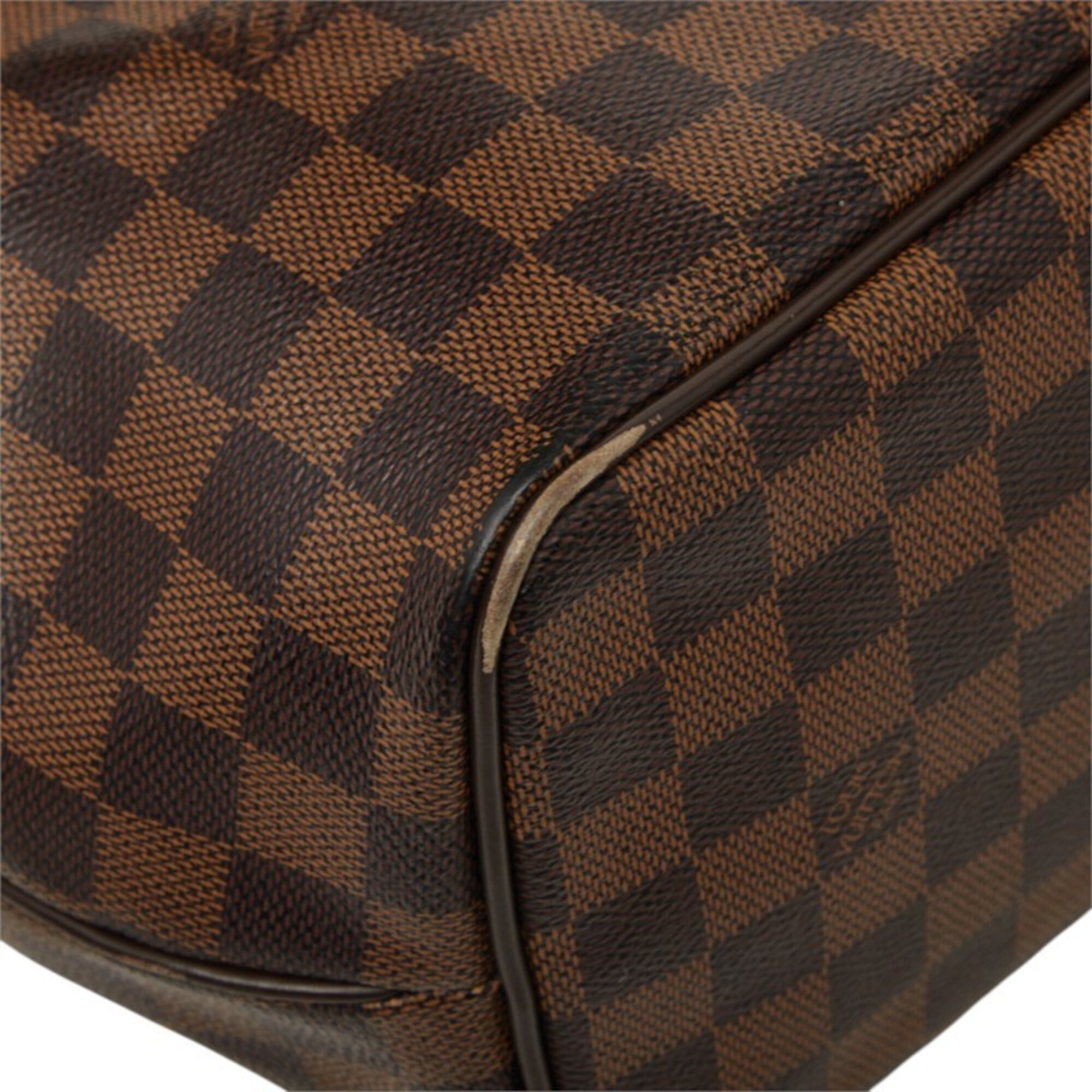 Louis Vuitton Brown Damier Canvas Pvc Leather Shoulder Bag Tote Bag (Pre-Owned)