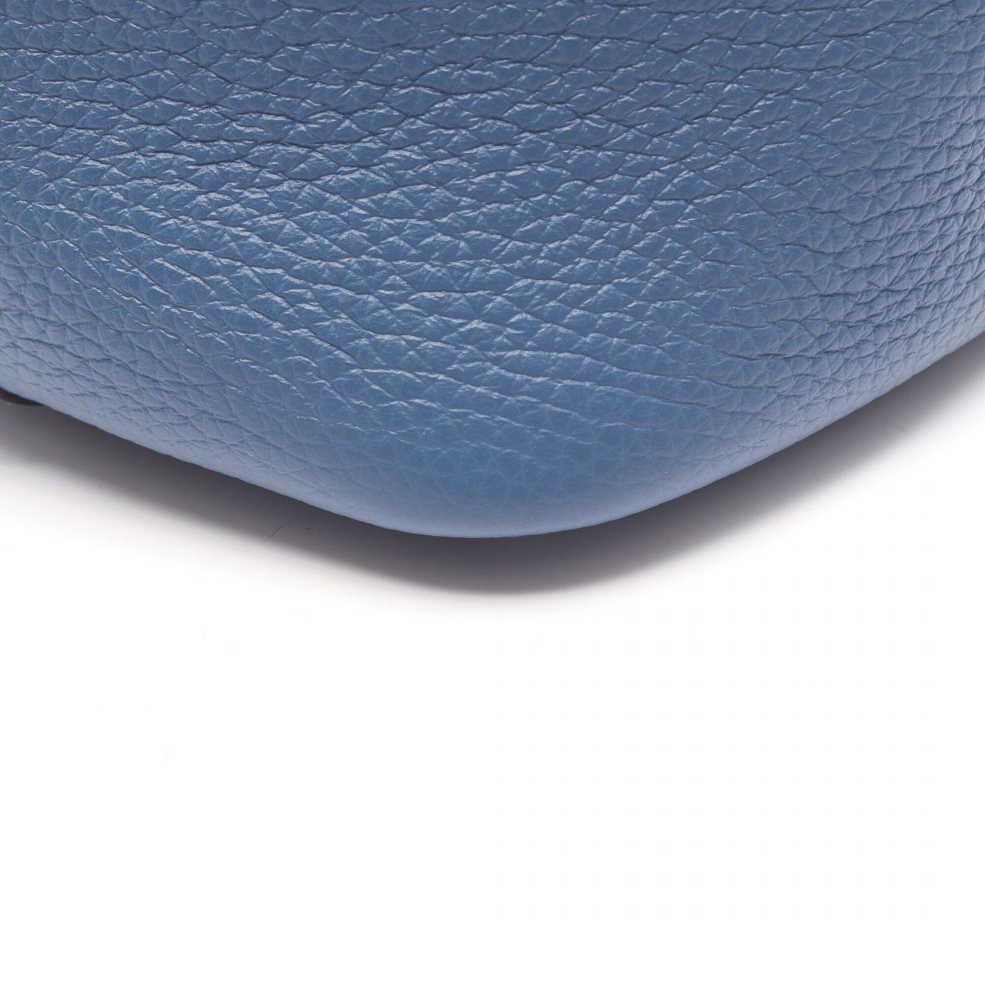 Hermes Blue Taurillon Clemence Leather Handbag (Pre-Owned)