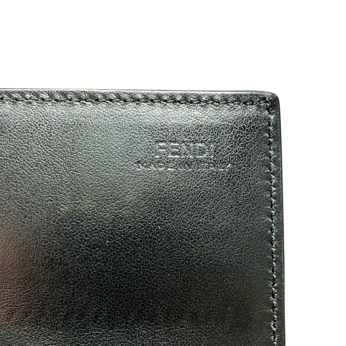 Fendi Black Leather Long Wallet (Bi-Fold) (Pre-Owned)
