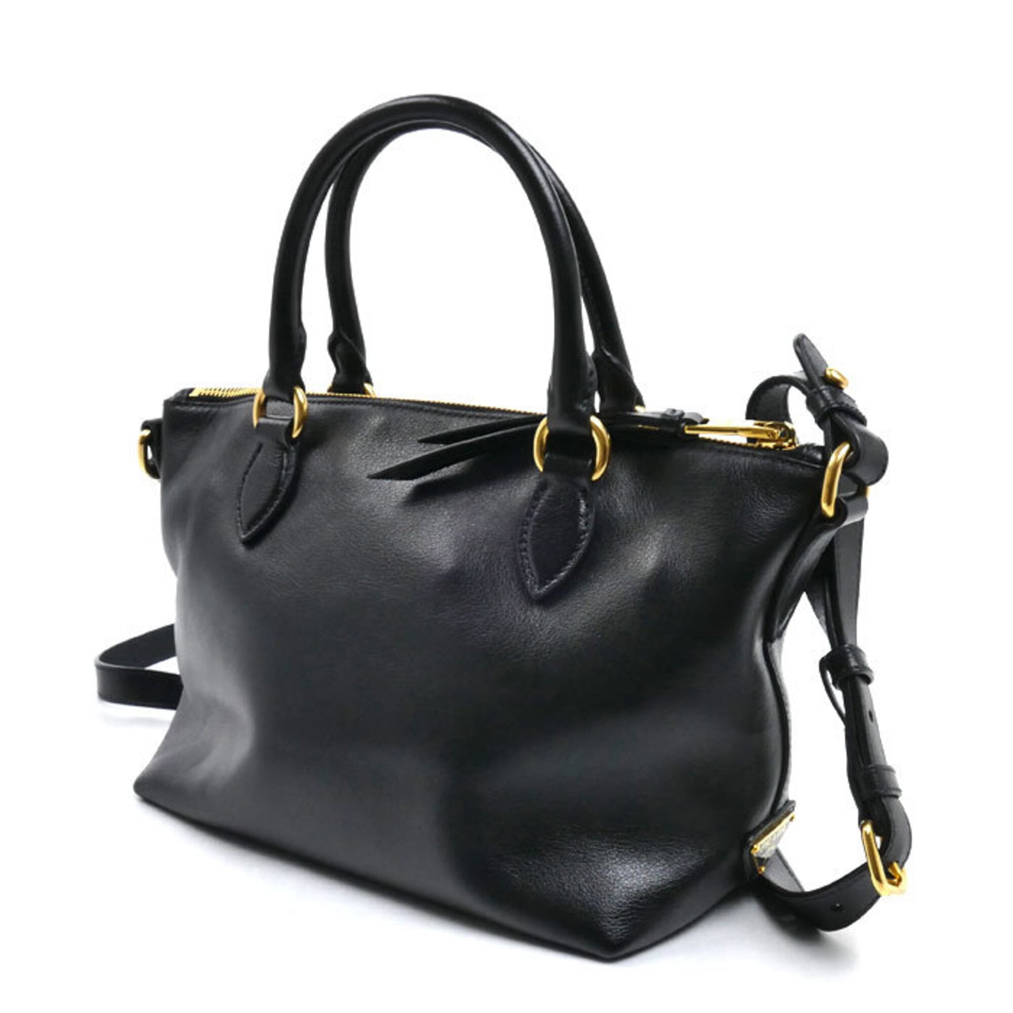 Prada Black Leather Shoulder Bag (Pre-Owned)