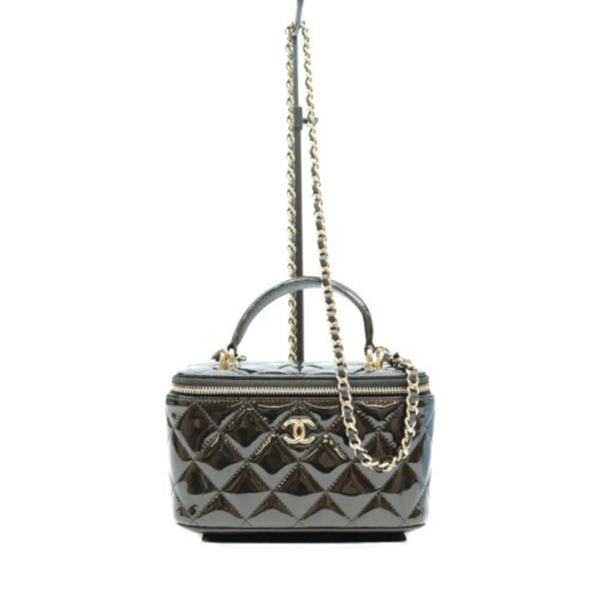 Chanel Black Patent Leather Shoulder Bag (Pre-Owned)