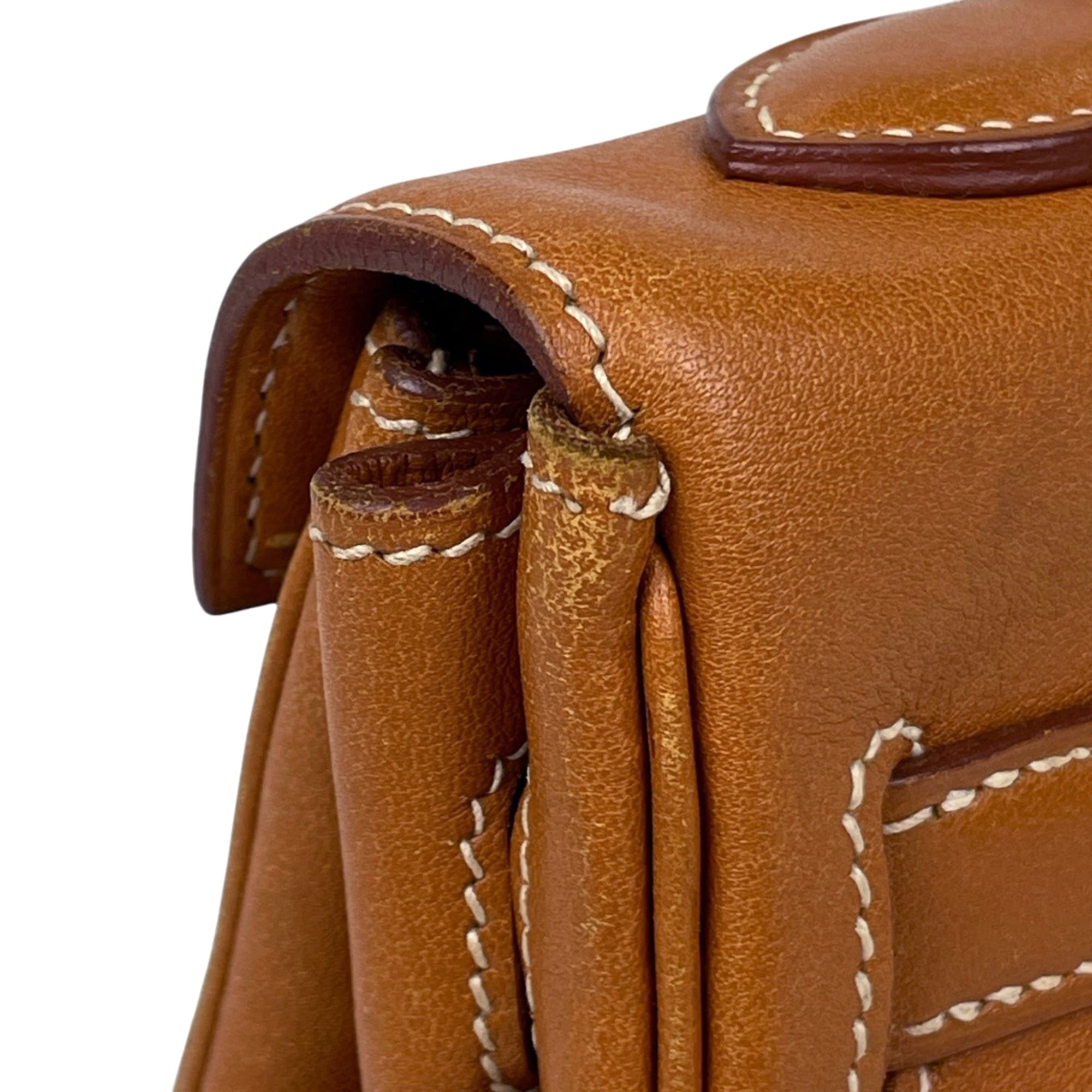 Hermes Kelly Brown Gulliver Leather Handbag (Pre-Owned)