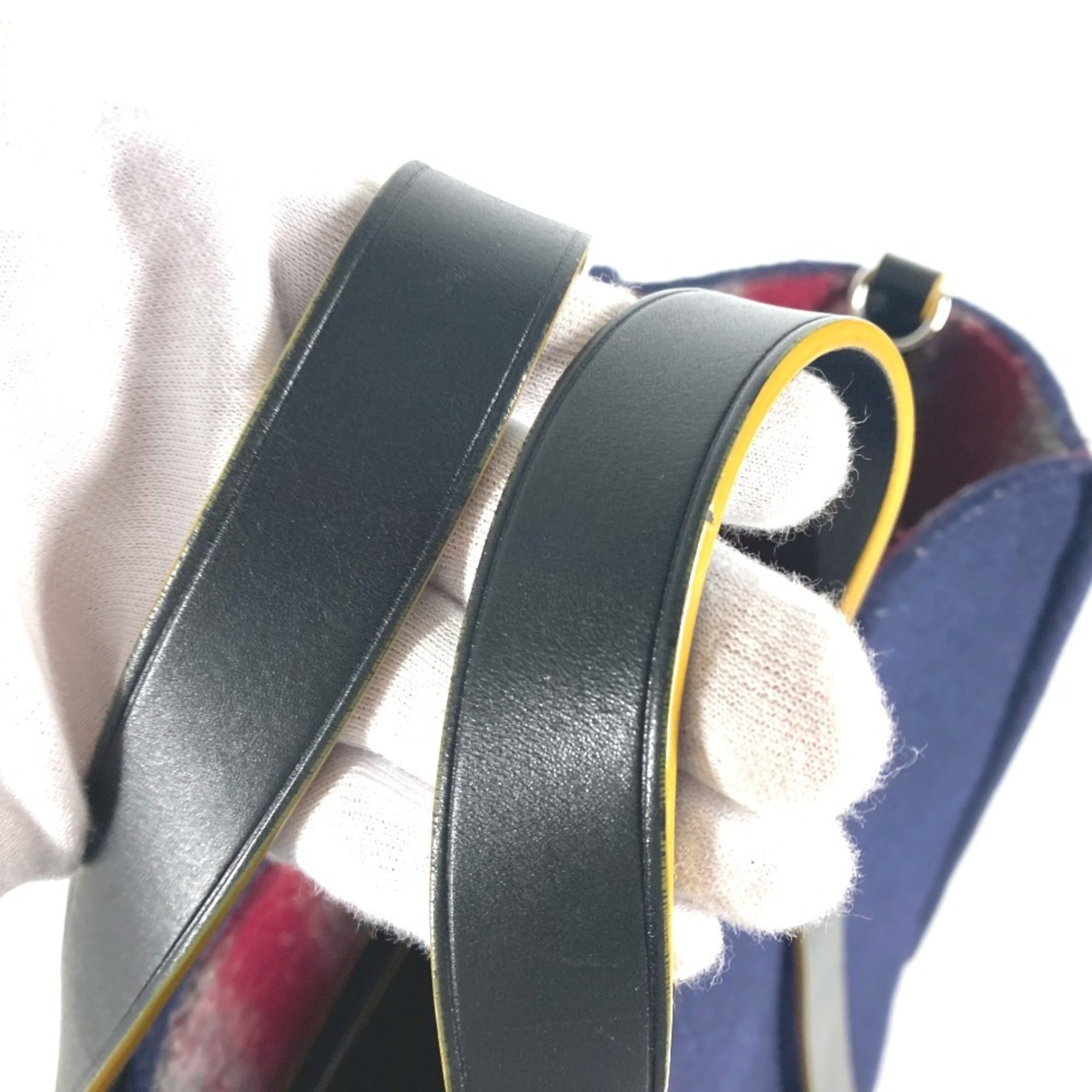 Fendi Navy Wool Shoulder Bag Tote Bag (Pre-Owned)