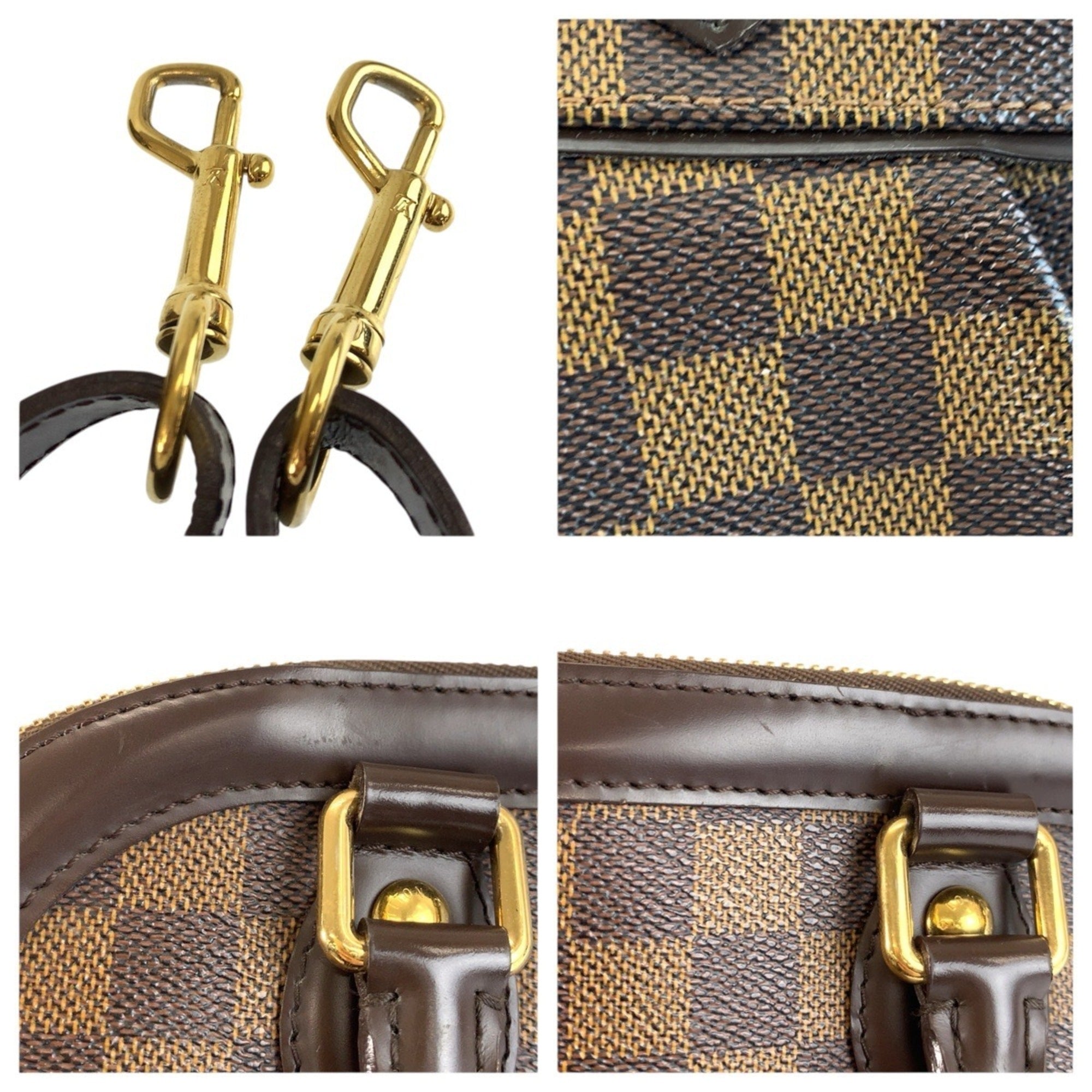 Louis Vuitton Brown Damier Canvas Pvc Handbag Shoulder Bag (Pre-Owned)