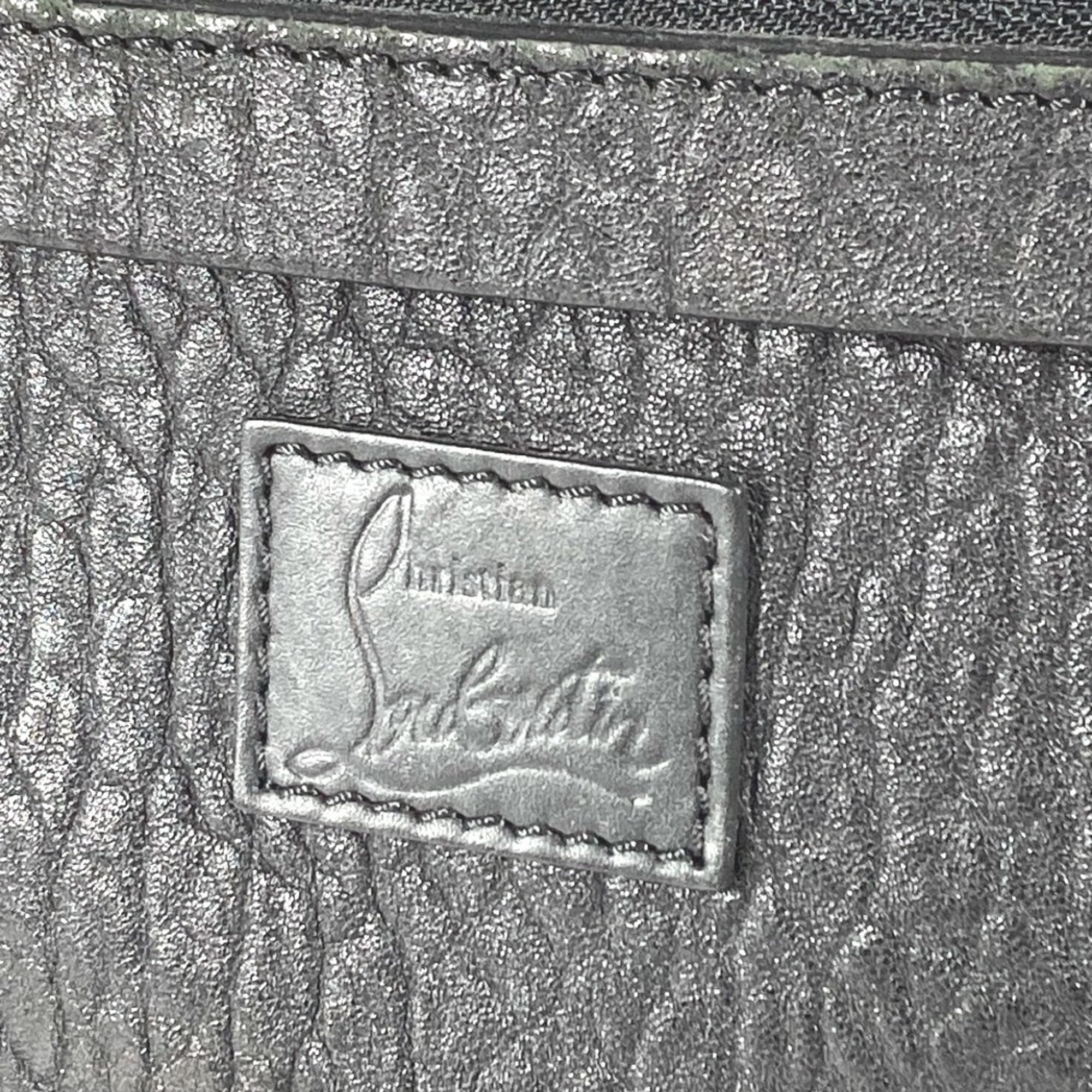 Christian Louboutin Black Red Color Leather Backpack (Pre-Owned)