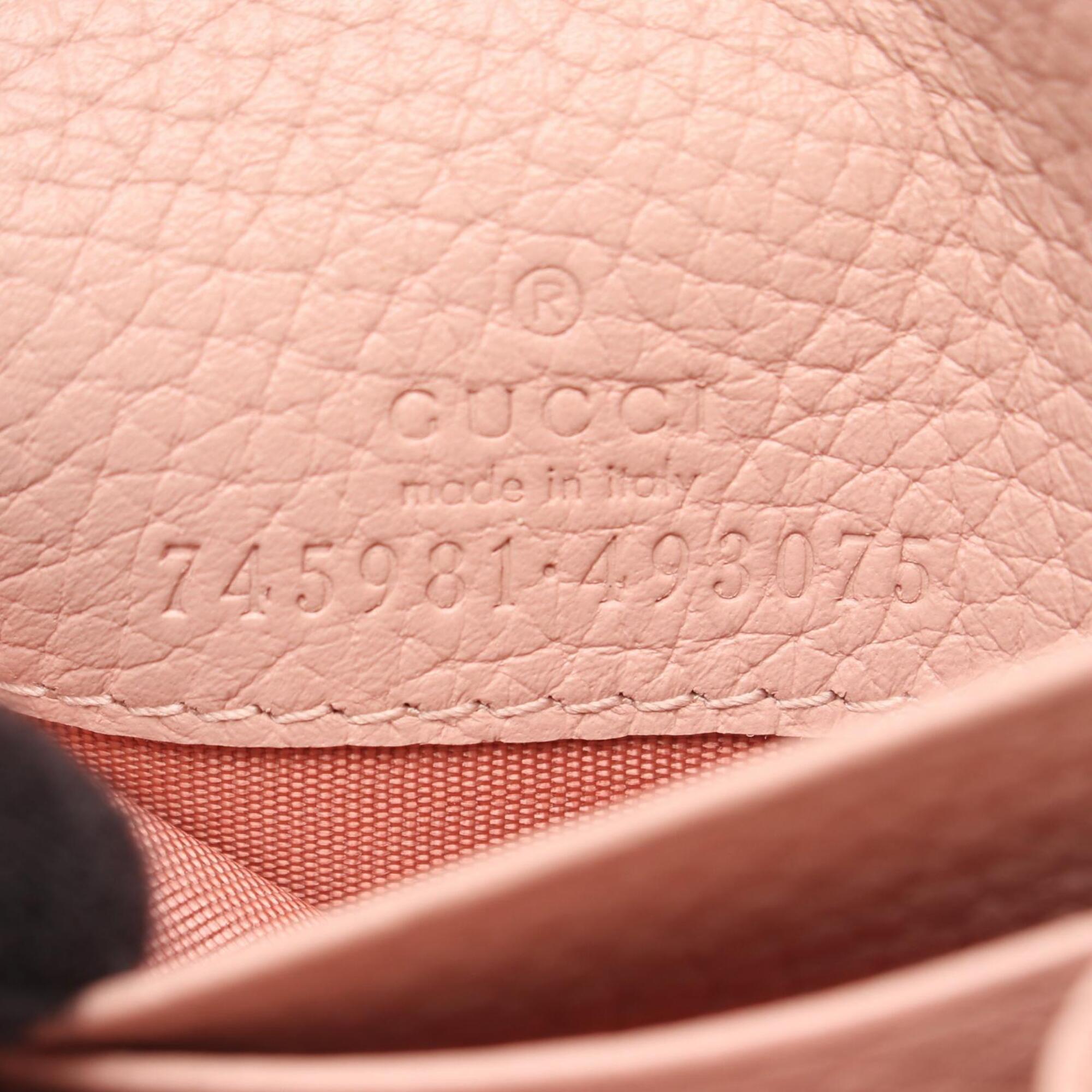 Gucci Pink Leather Wallet (Bi-Fold) (Pre-Owned)