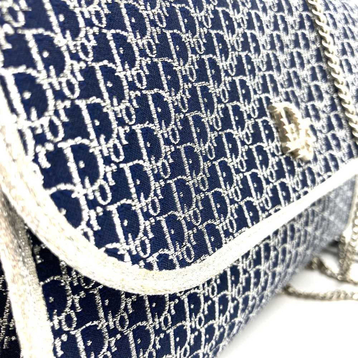 Christian Dior Navy Canvas Shoulder Bag (Pre-Owned)