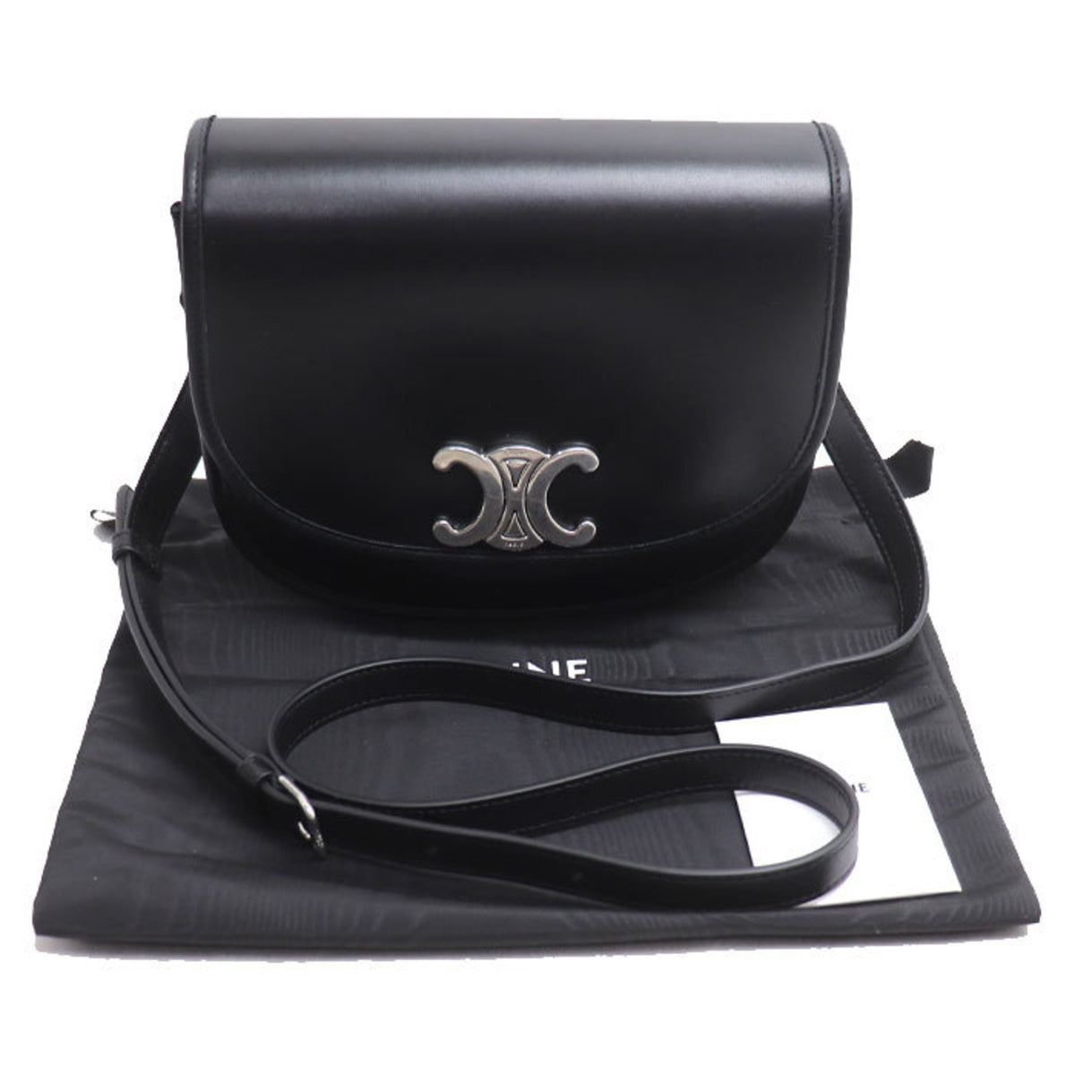 Celine Black Leather Shoulder Bag (Pre-Owned)