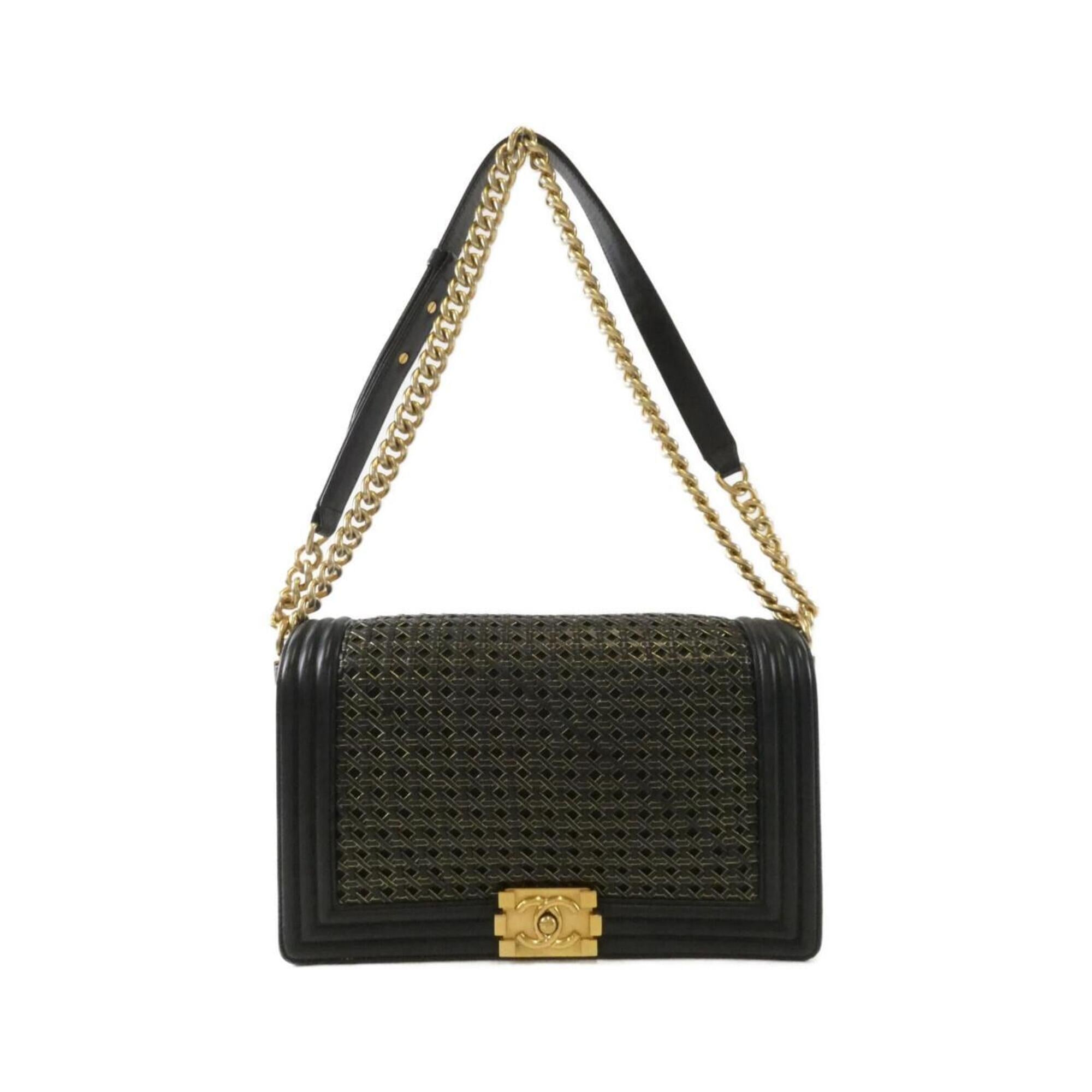 Chanel Black Leather Shoulder Bag (Pre-Owned)
