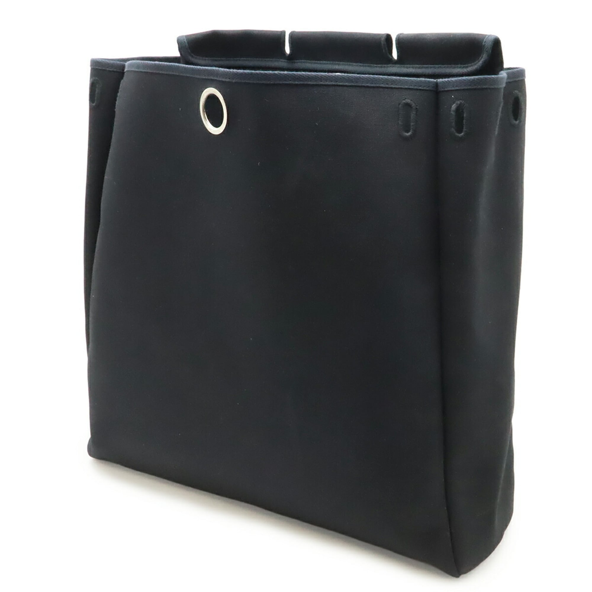 Hermes Black Toile Officier Handbag Shoulder Bag (Pre-Owned)