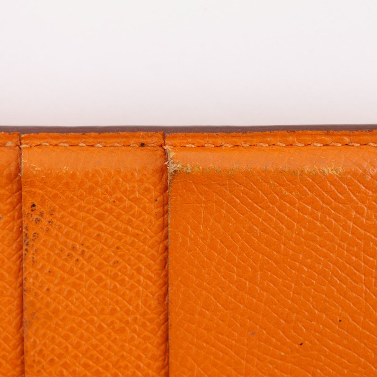 Hermes Orange Epsom Leather Long Wallet (Bi-Fold) (Pre-Owned)