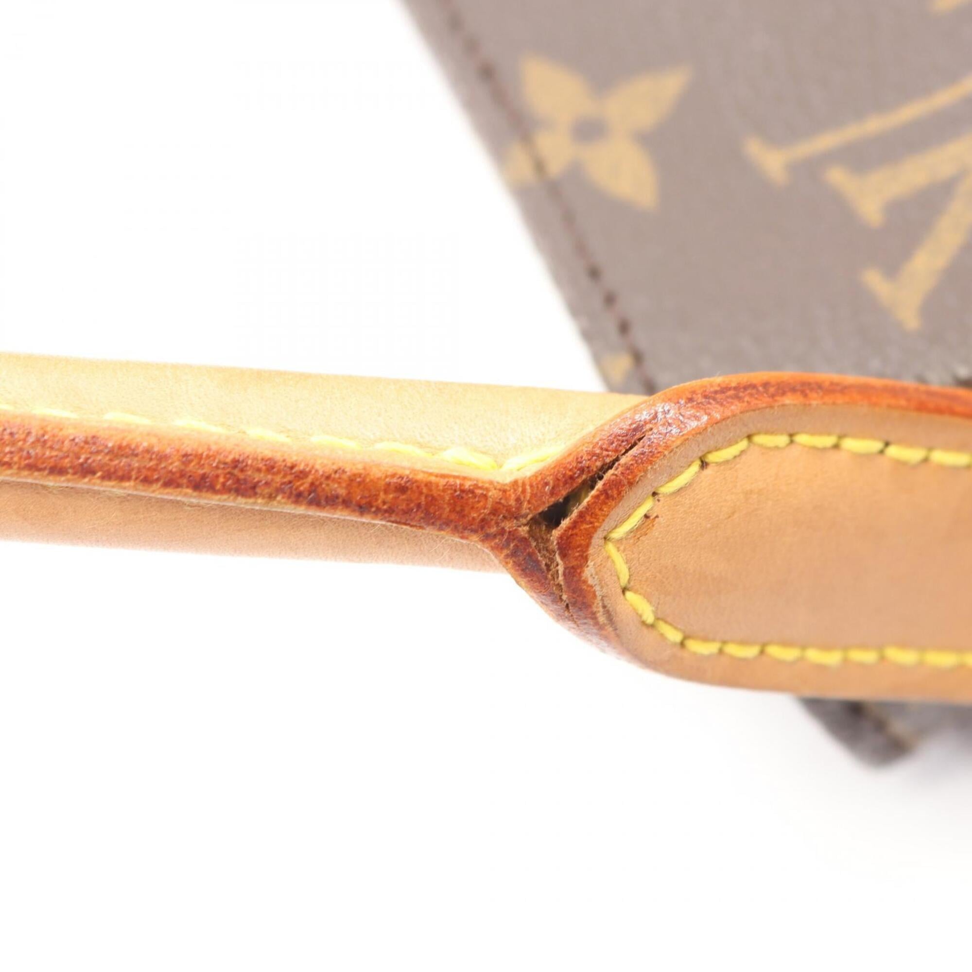 Louis Vuitton Brown Coated Canvas Leather Handbag Shoulder Bag (Pre-Owned)
